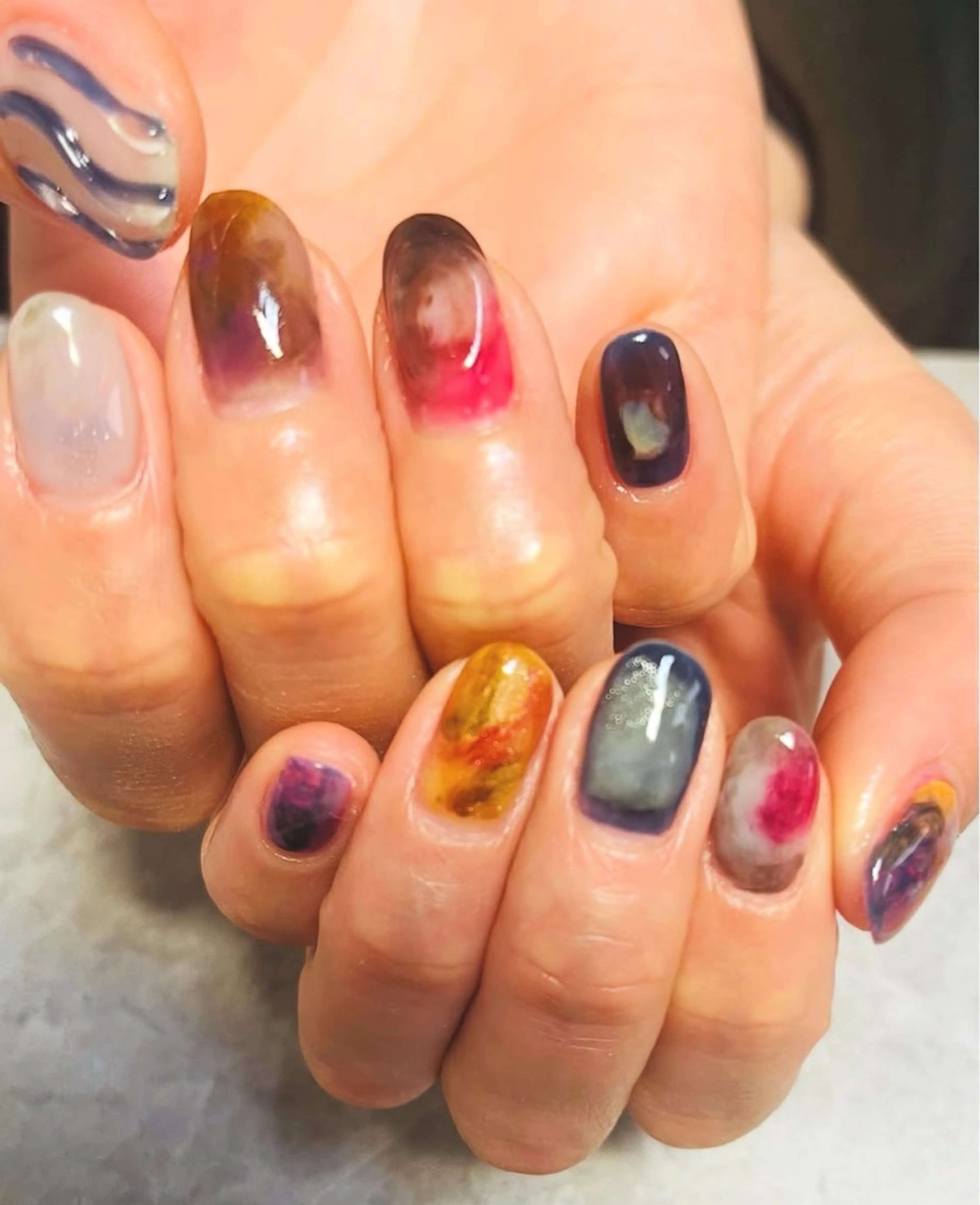 ネイル 持ち込み ニュアンスネイル ハンドネイル ハンドケア Felice所属・ベテランネイル cnc  nailのネイルデザイン