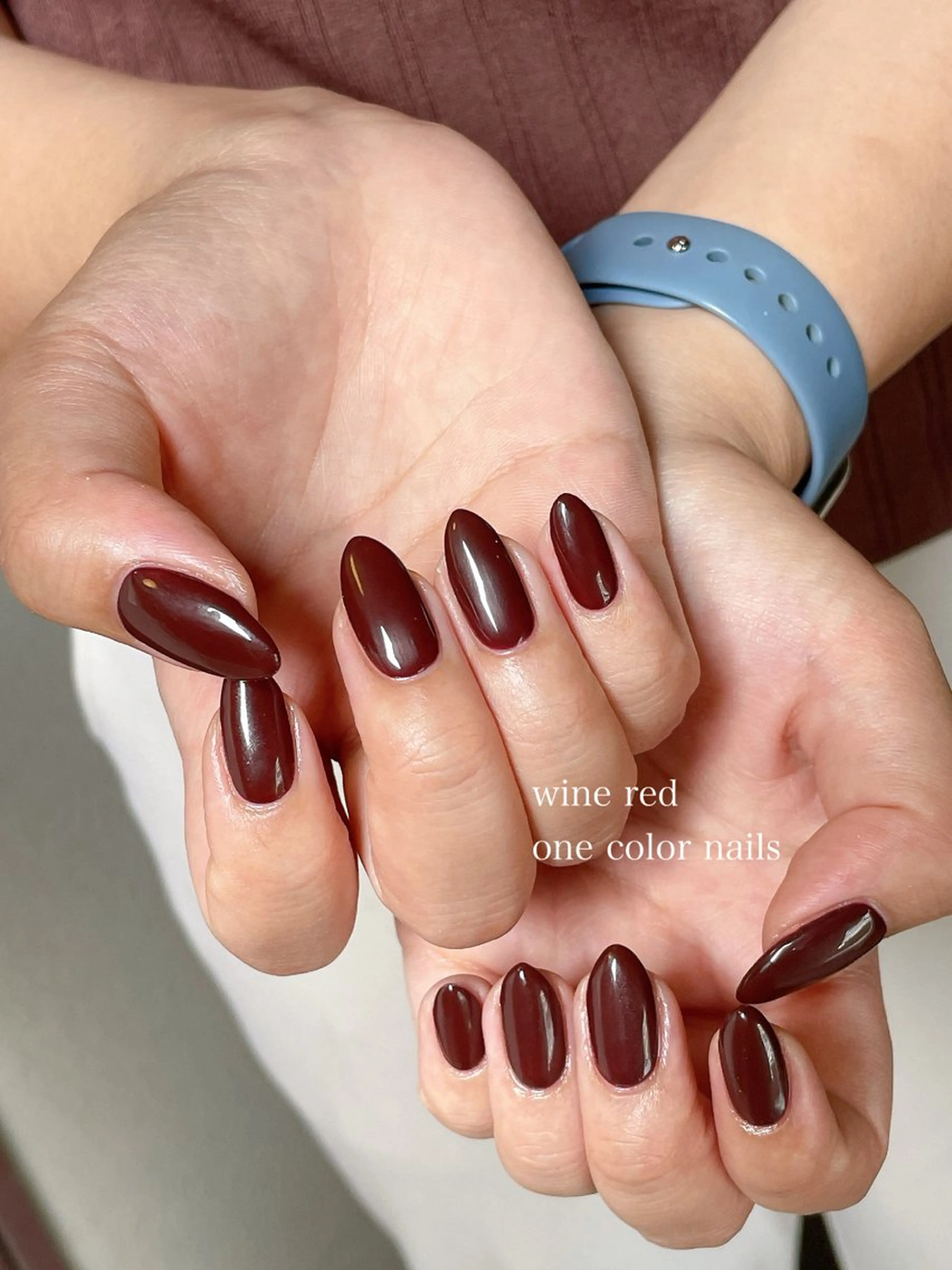 ネイル オーロラネイル ボルドー フットネイル フレンチネイル ジェルネイル ハンドネイル Mogu nail 二子玉川のネイルデザイン