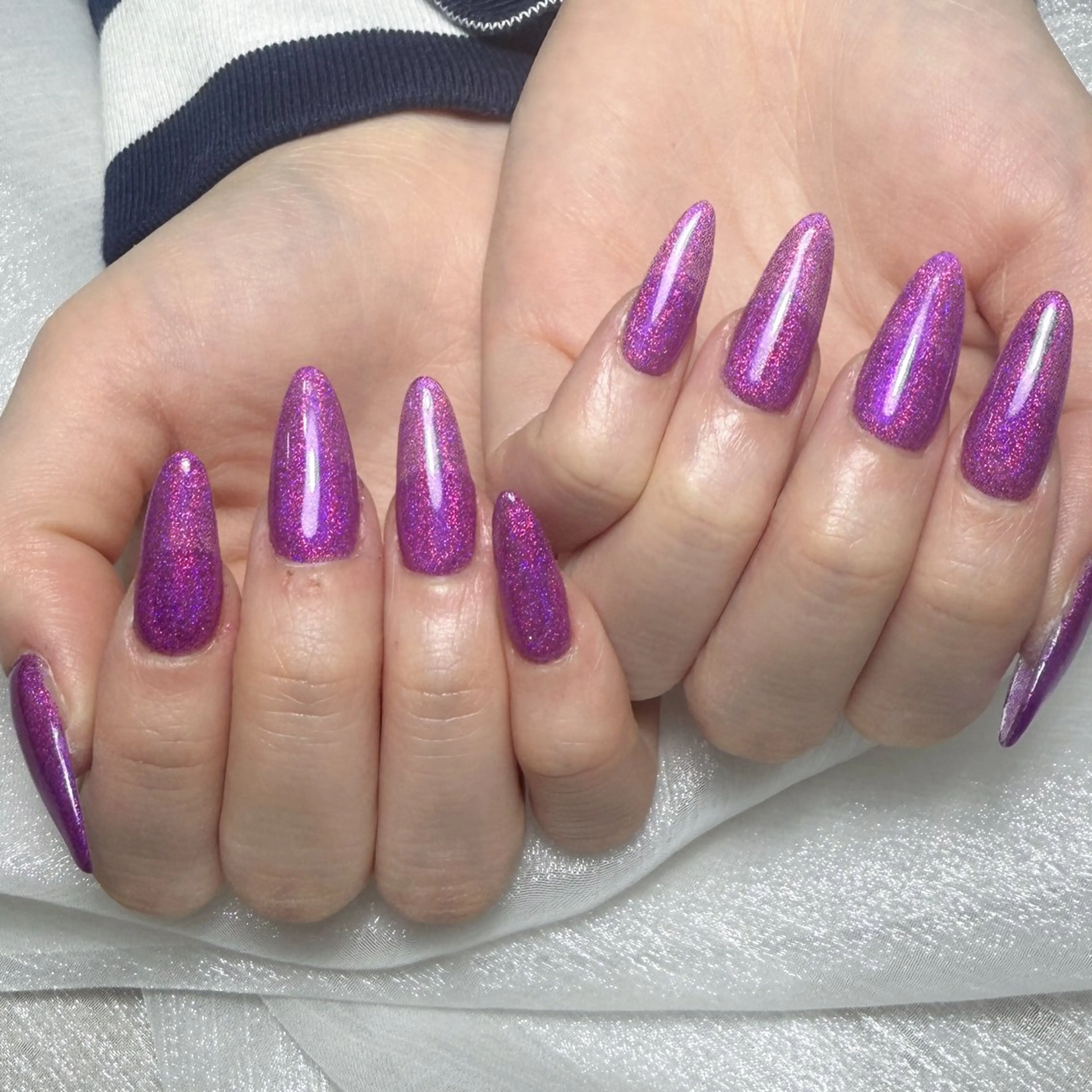 メンズ ネイル メンズ韓国風 アートネイル オーロラネイル ガーリー キラキラネイル ハンドネイル Nail salon 木にいるのネイルデザイン