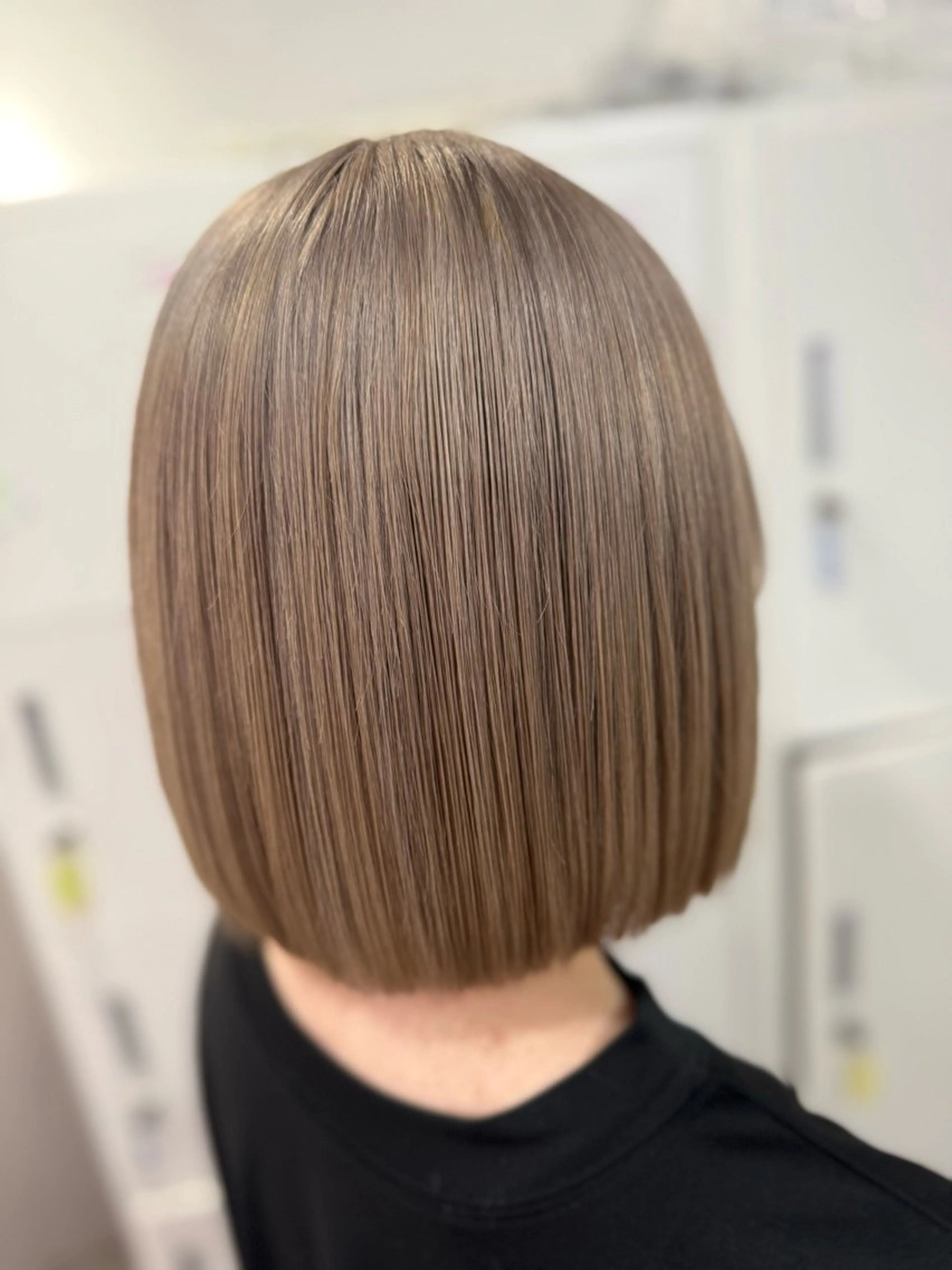 ミディアム ラベンダーベージュ 学生 韓国風ヘア ヘアカラー 🦋ami/浦和 ブリーチ／韓国🦋のヘアスタイル