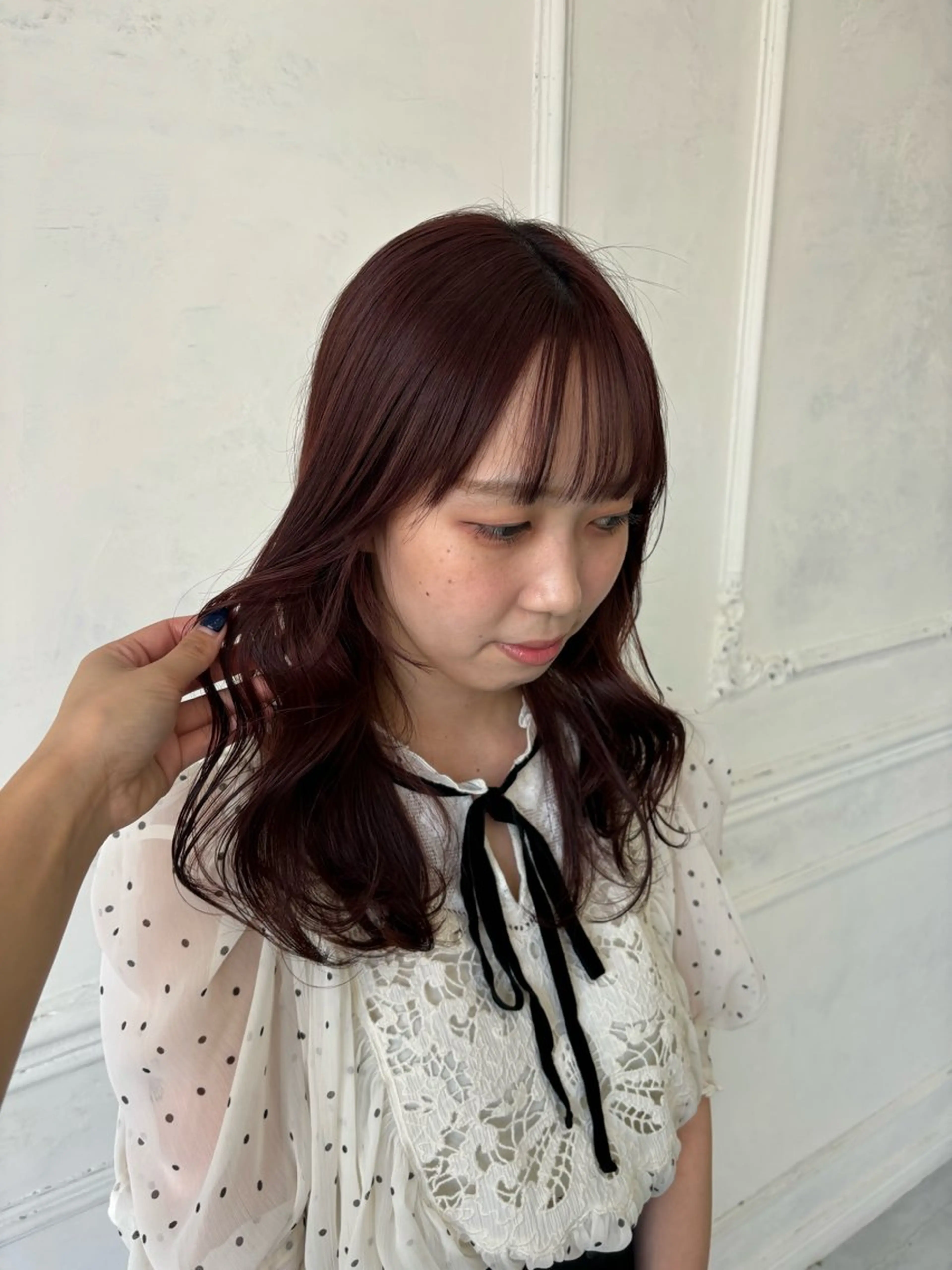 カラー ブリーチ ダブルカラー ブリーチなしカラー MaisonHALU 松浦光咲のヘアスタイル