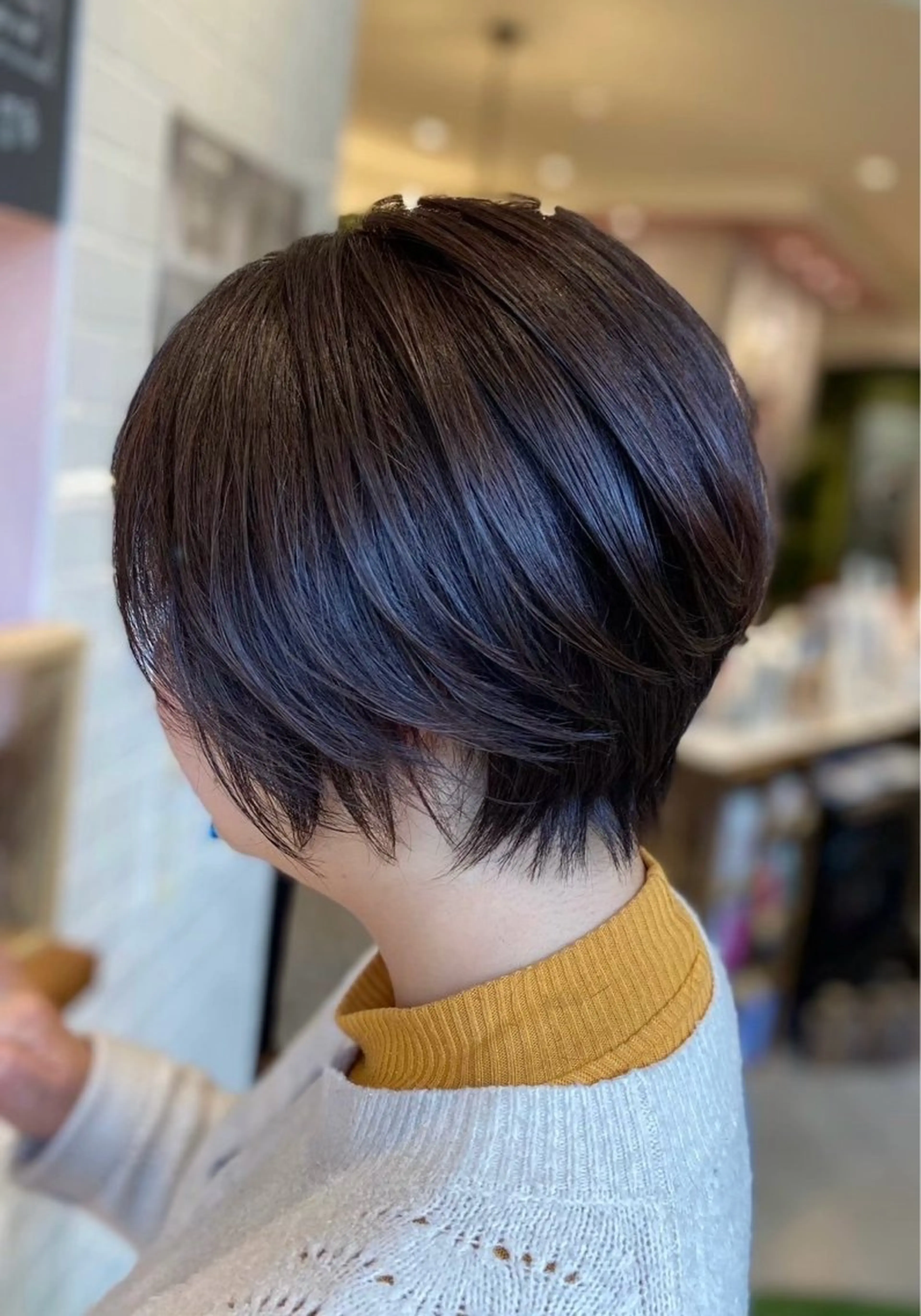 カラー 暗髪★校則問題無し 艶カラー★ココのヘアスタイル