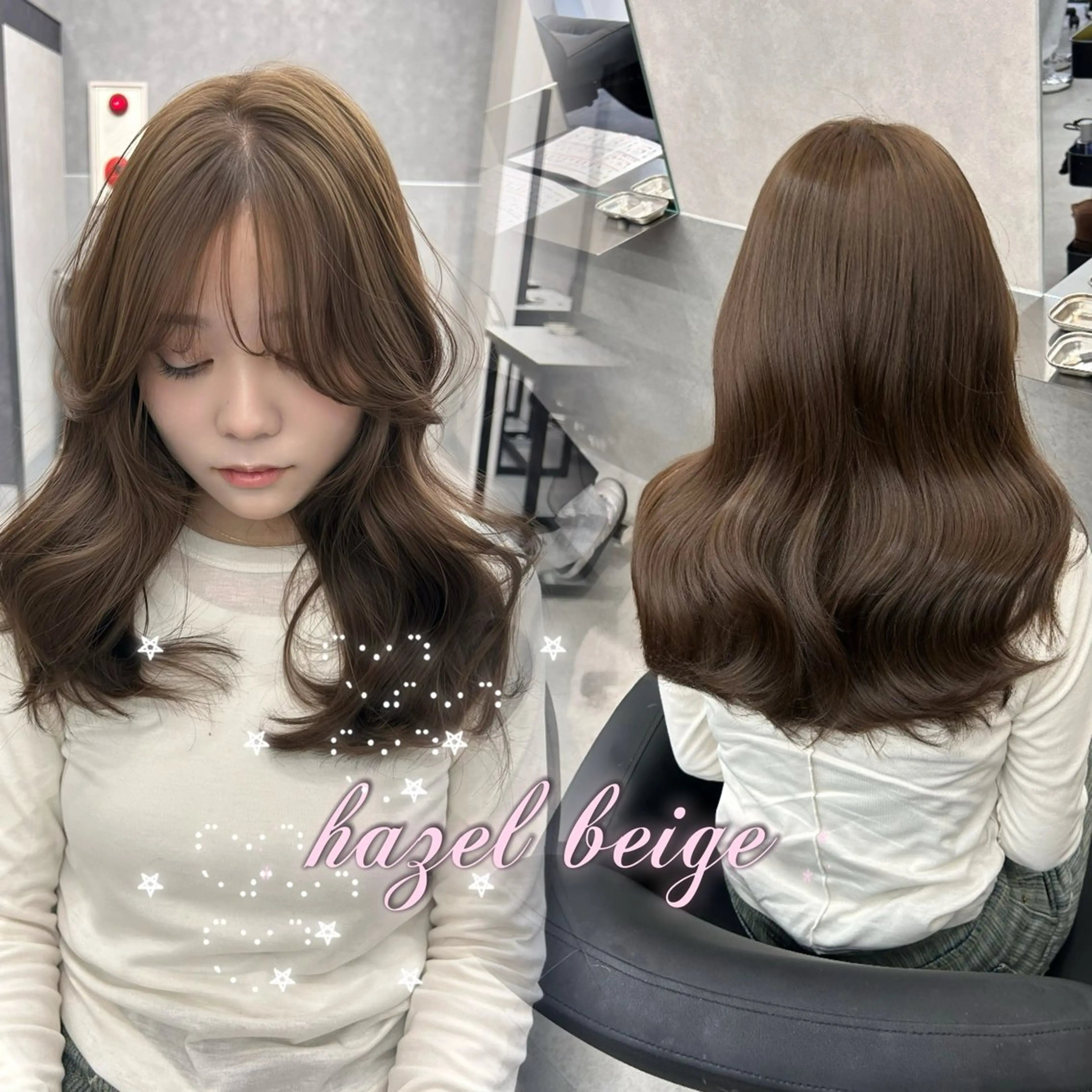 セミロング カラー ブリーチ ダブルカラー ブリーチなしカラー ヘアカラー トリートメント moe🎀 透明感カラーのヘアスタイル