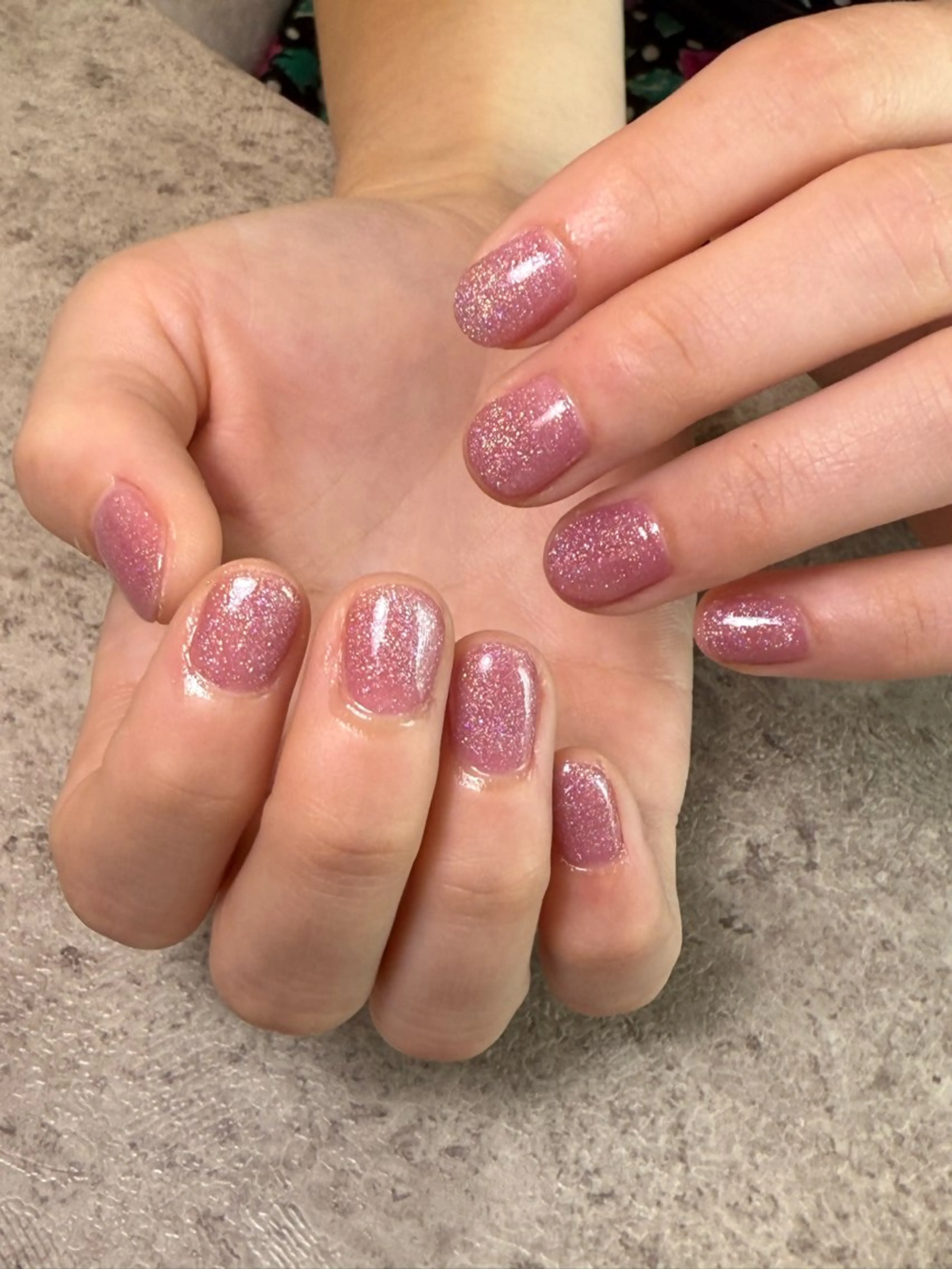 ネイル ラメ(グリッター) ピンク withB 池尻大橋のネイルデザイン