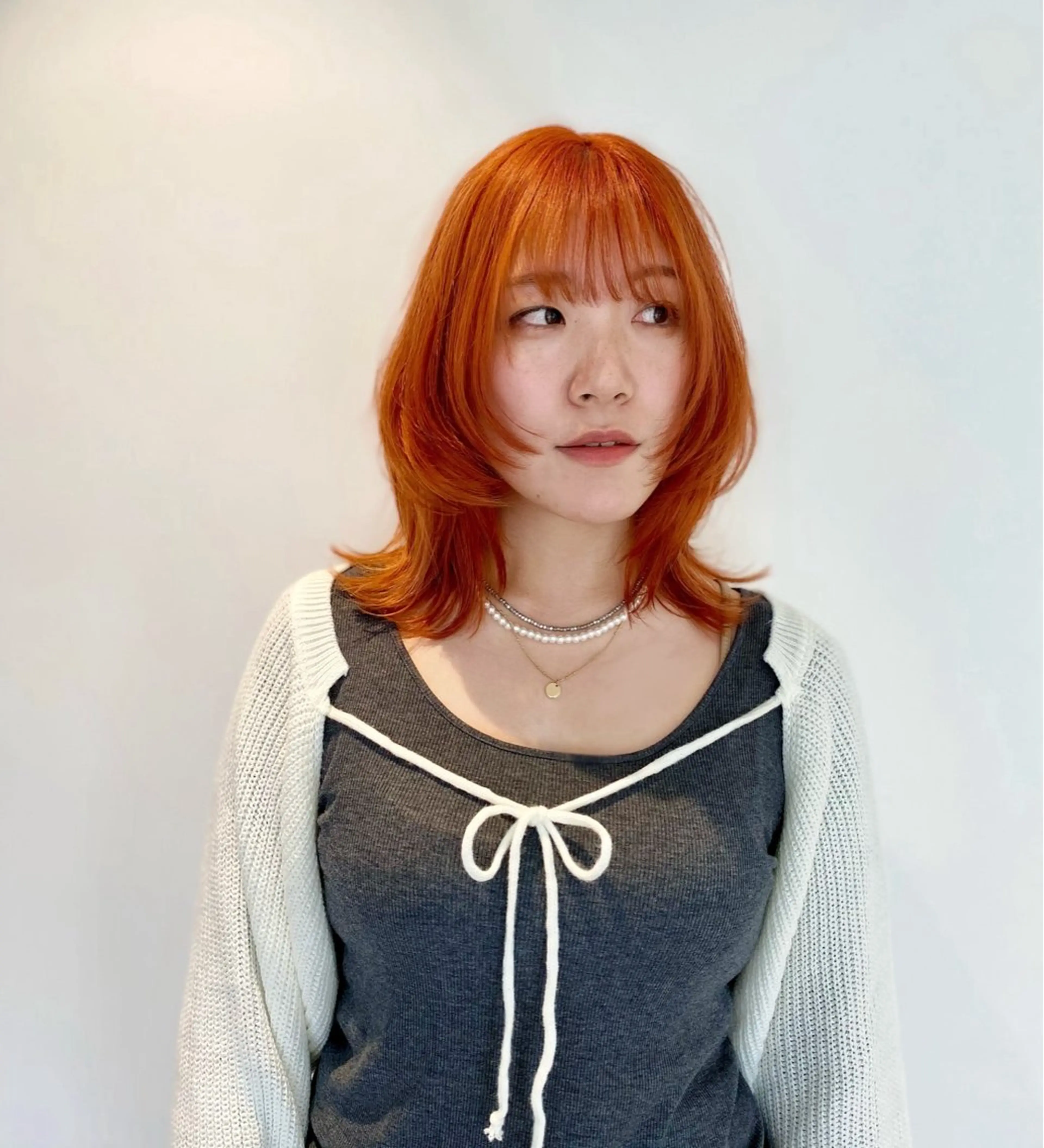 カラー ブリーチ オレンジ 🌷ちひろ/ショート /ナチュラルのヘアスタイル