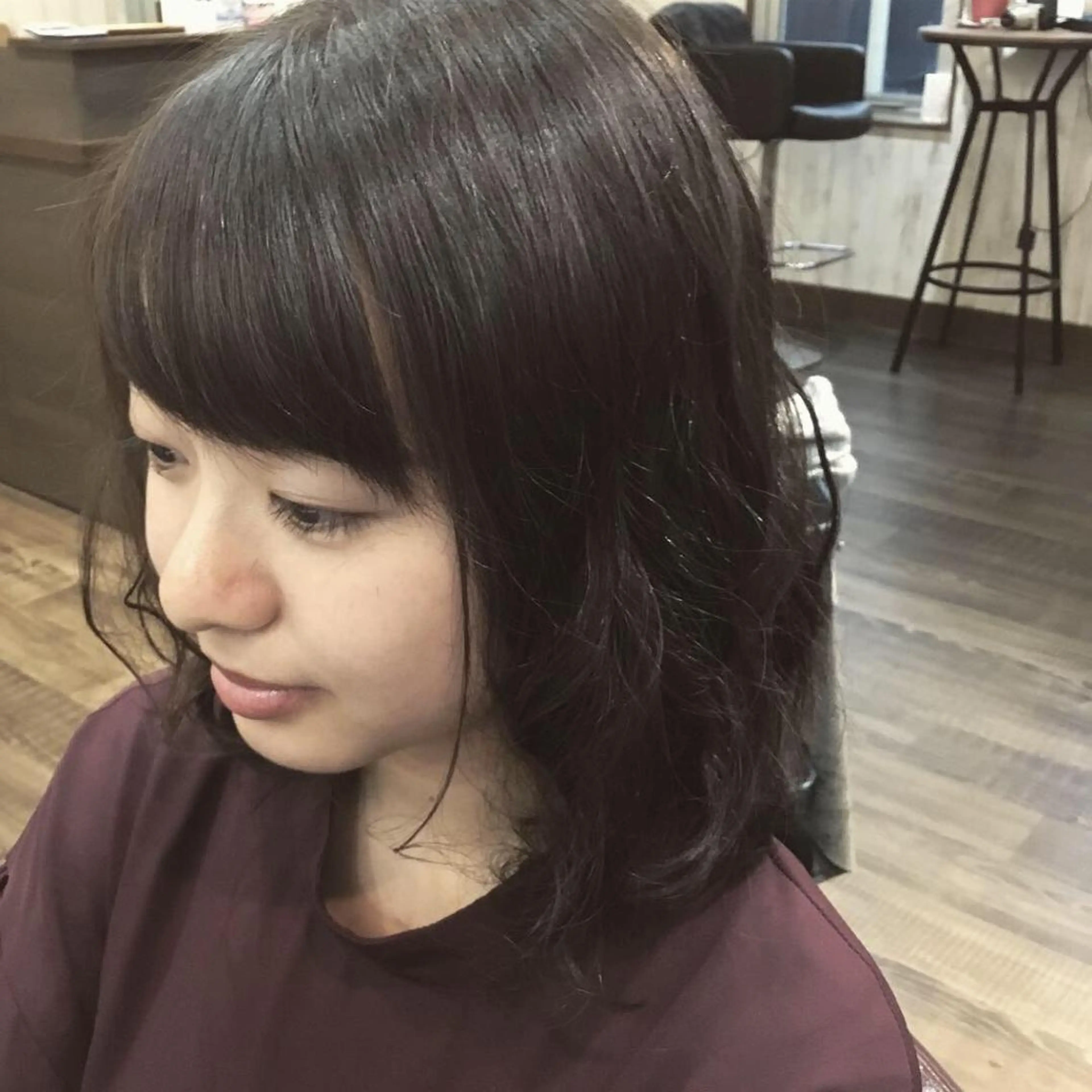 ミディアム カラー パーマ 金崎 新吾のヘアスタイル