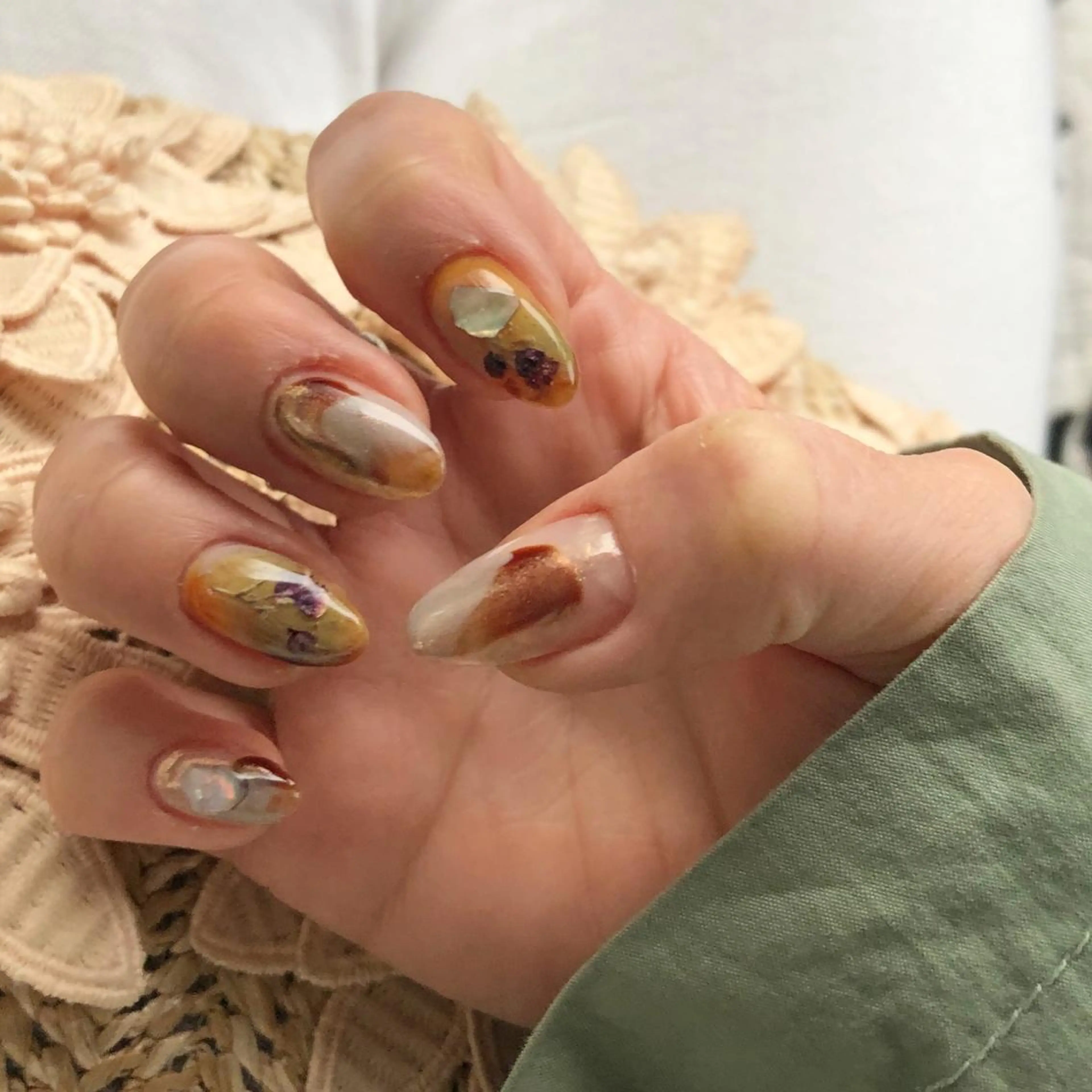 ネイル ピスタチオネイル ハンドネイル Nail salon Museのネイルデザイン