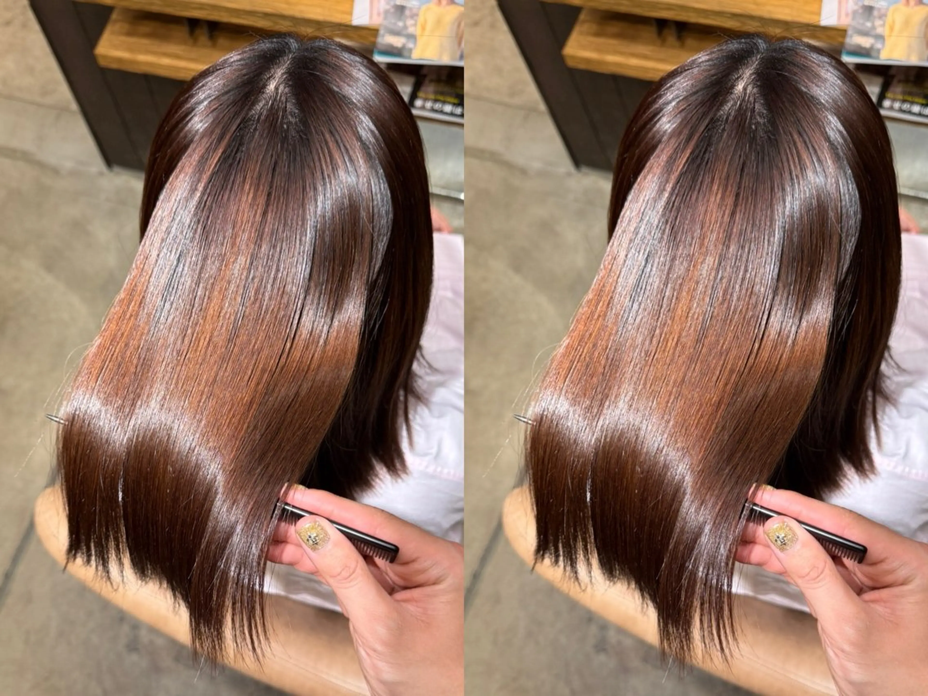 セミロング カット 縮毛矯正 トリートメント 似合わせ松本 容政のヘアスタイル