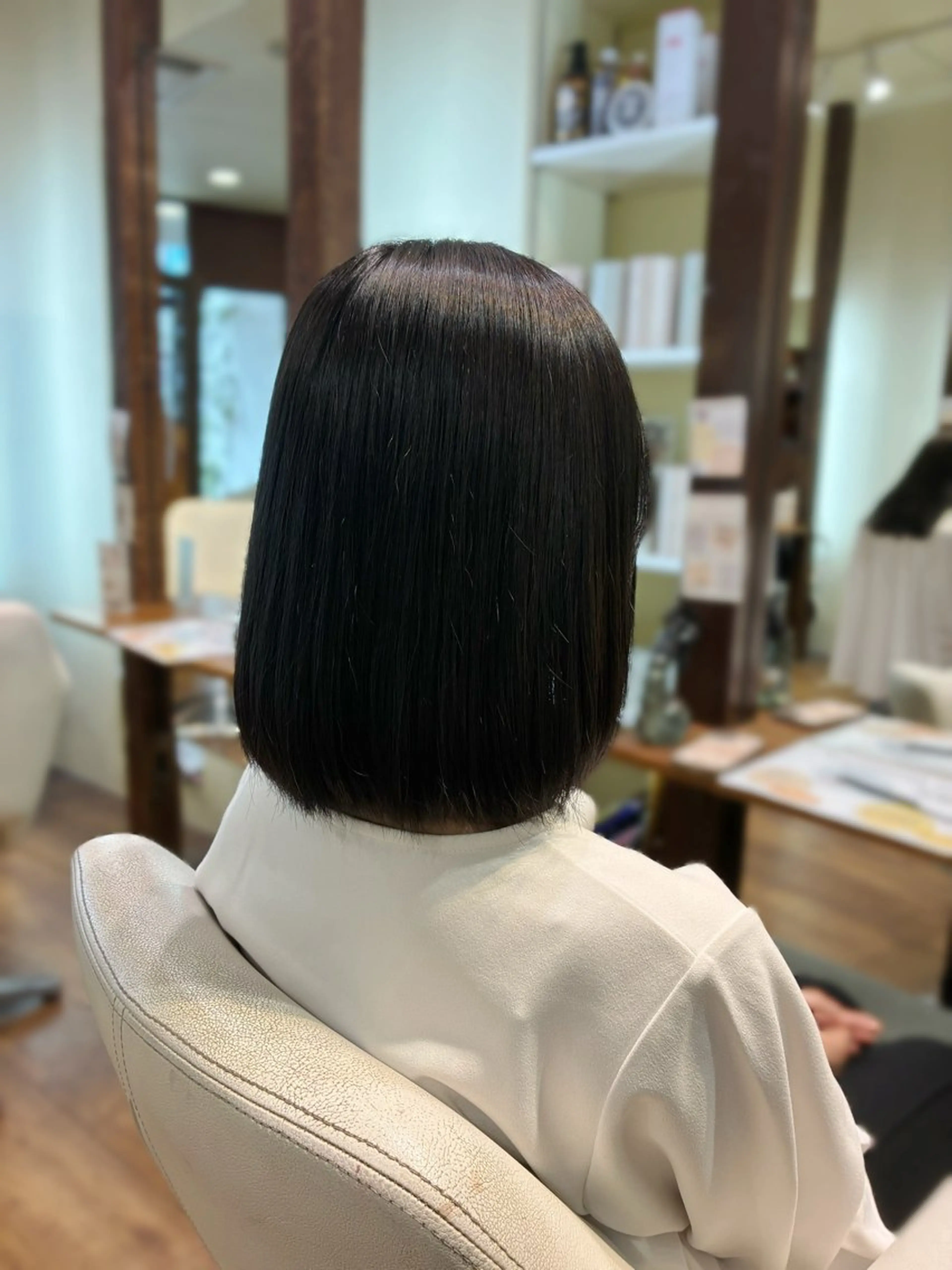 ミディアム カラー 縮毛矯正 梅原 姫🍬🐰のヘアスタイル