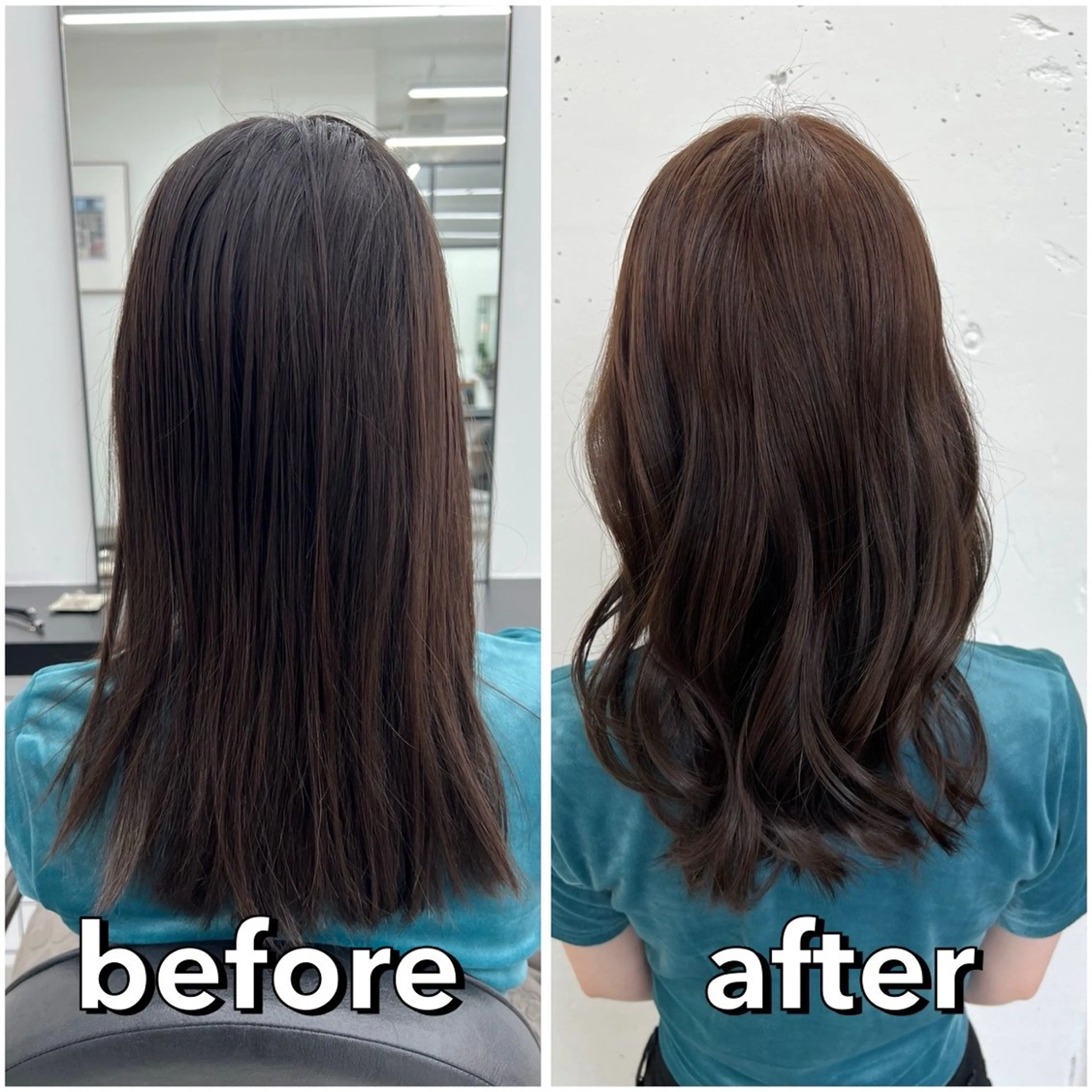 セミロング カラー ブラウンカラー 透明感カラー あすか JILLSTUDIOのヘアスタイル