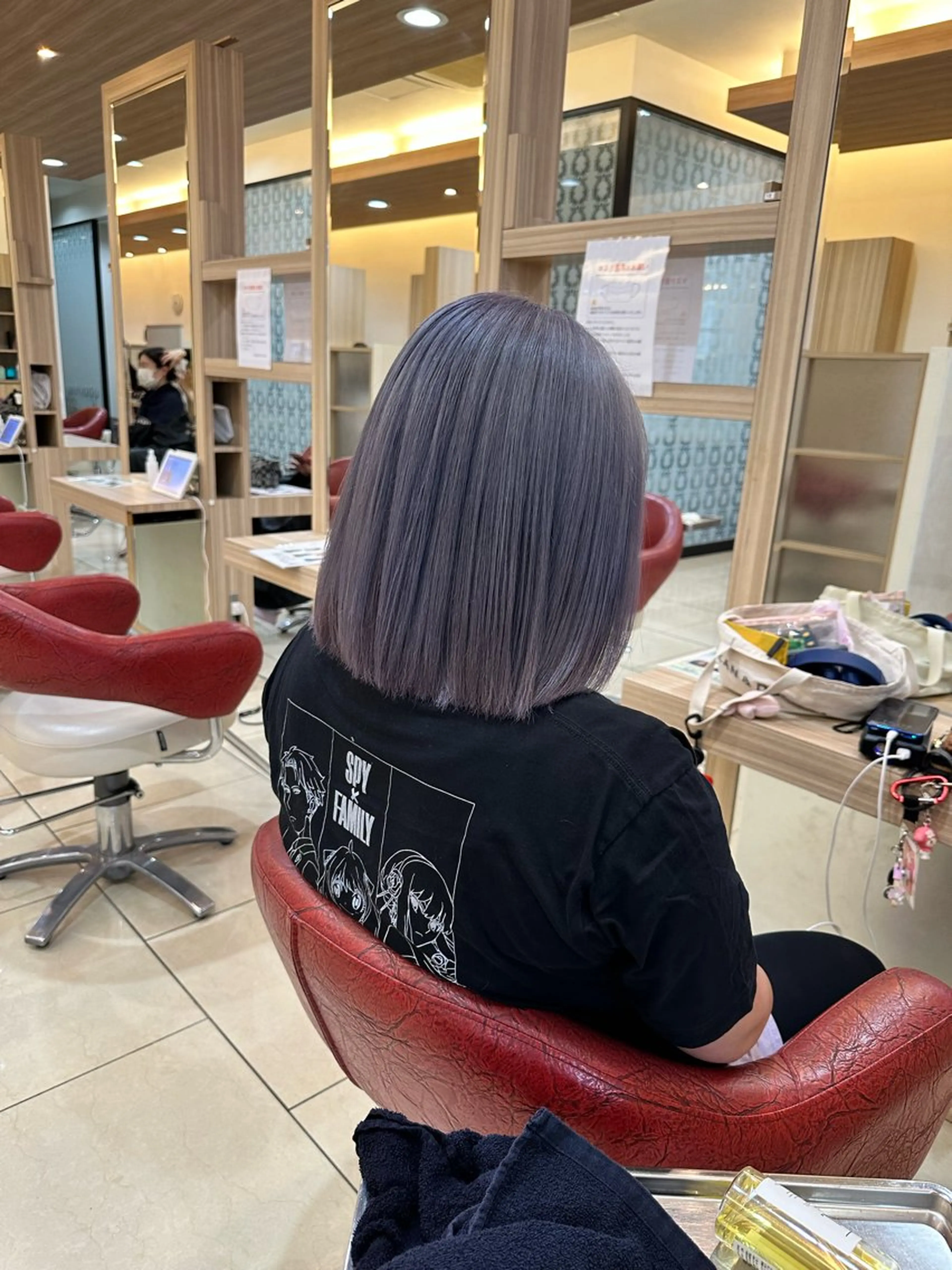 ミディアム カラー プログレス小平小川所属・フェザー/波巻き 雫石大夢のヘアスタイル