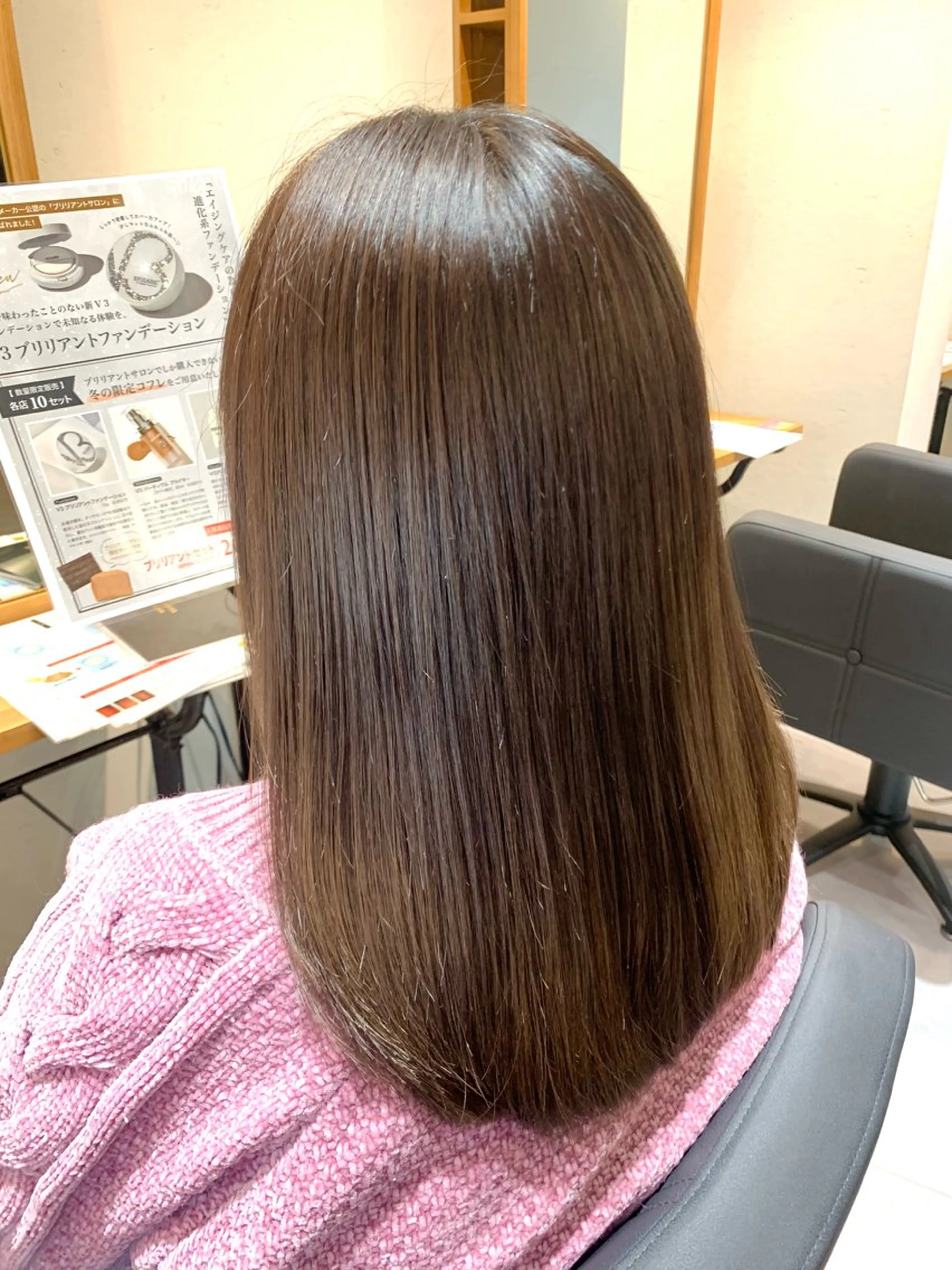 セミロング カラー ブラウンカラー ナチュラルブラウン Dears 香芝店所属・関 優希のヘアスタイル