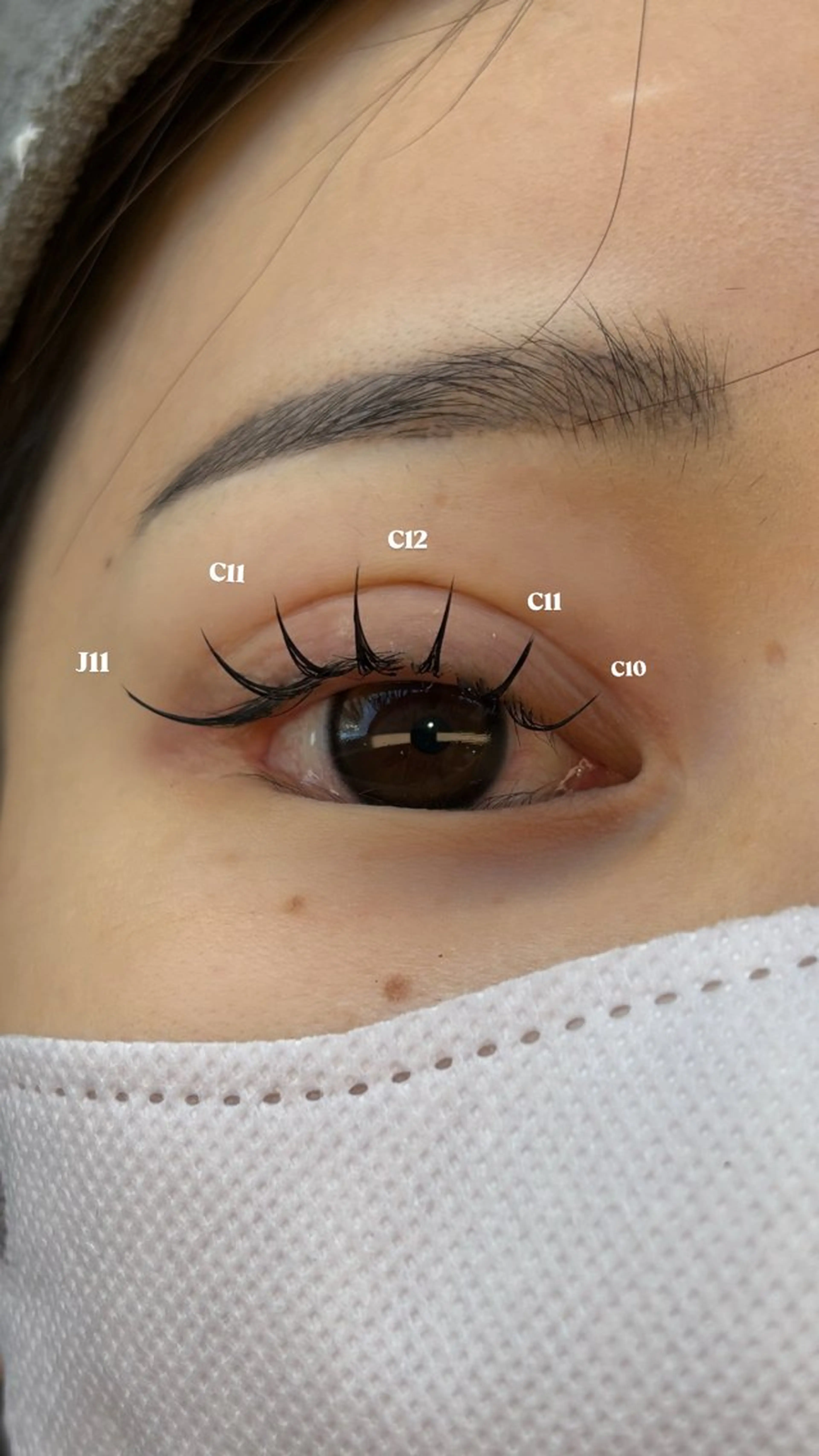 マツエク・マツパ キュート マツエク WAXYYY下北沢所属・KANAN WAXYYY下北沢のマツエク・マツパデザイン