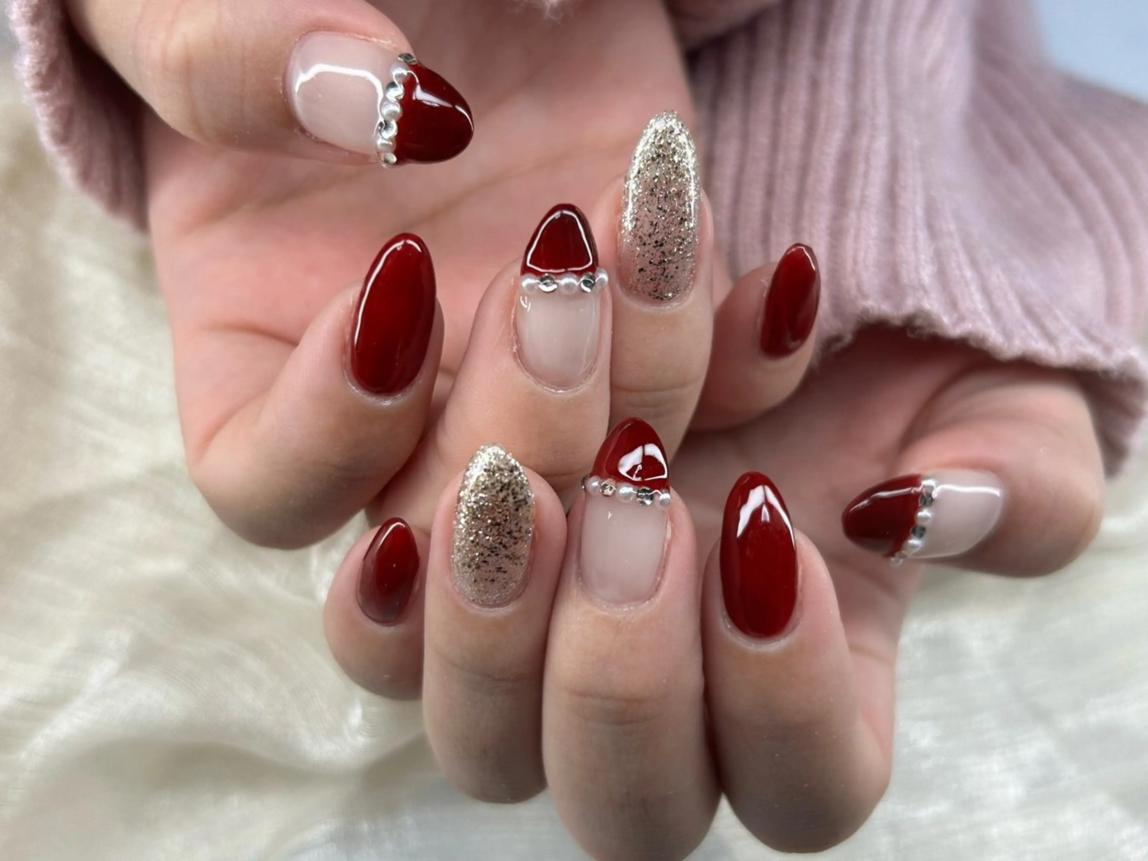 ネイル アートネイル 成人式 長さ出し フットネイル マグネットネイル ハンドネイル Lino Nailのネイルデザイン