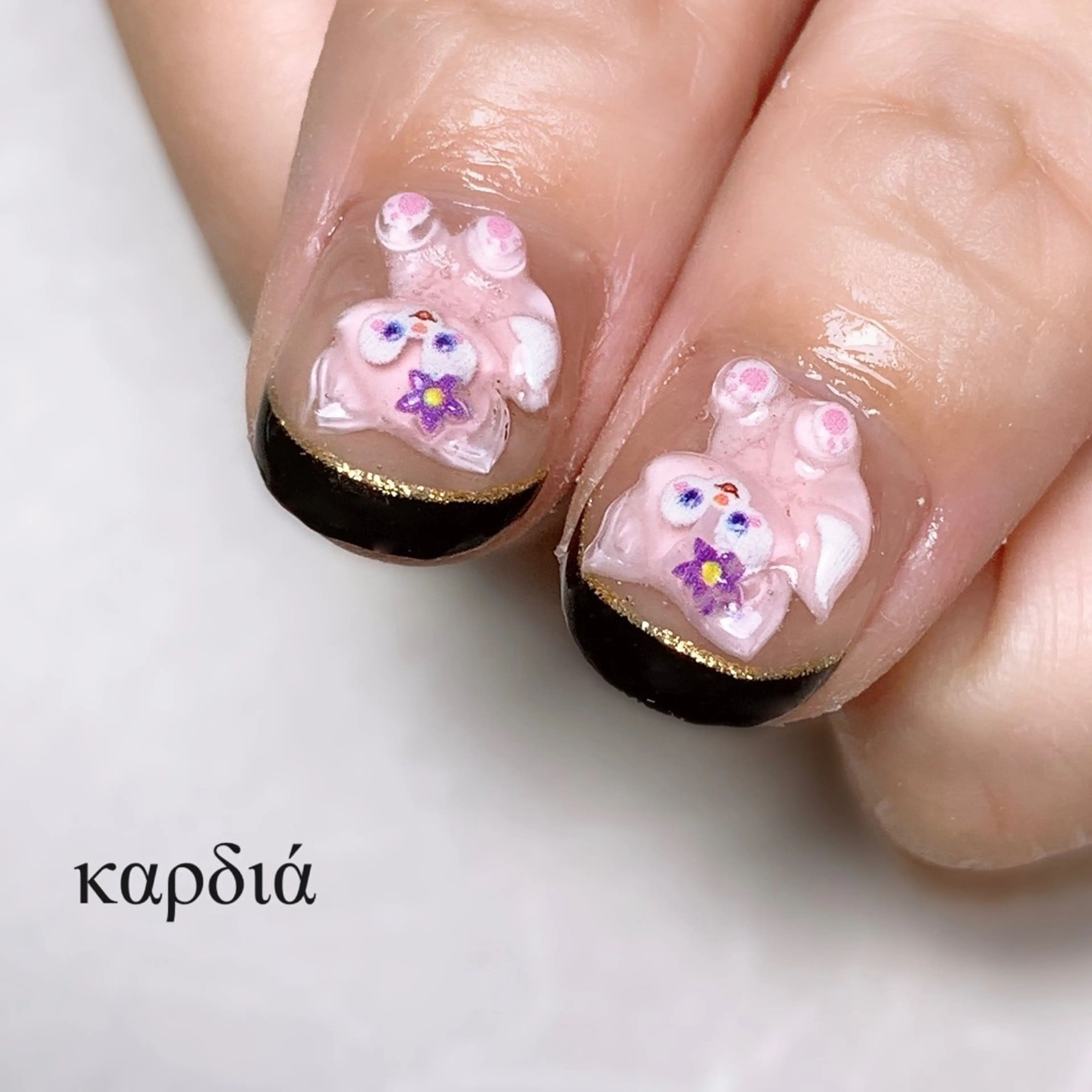 ネイル 持ち込み ハンドネイル καρδιά -ｶﾙﾃﾞｨｱ-のネイルデザイン