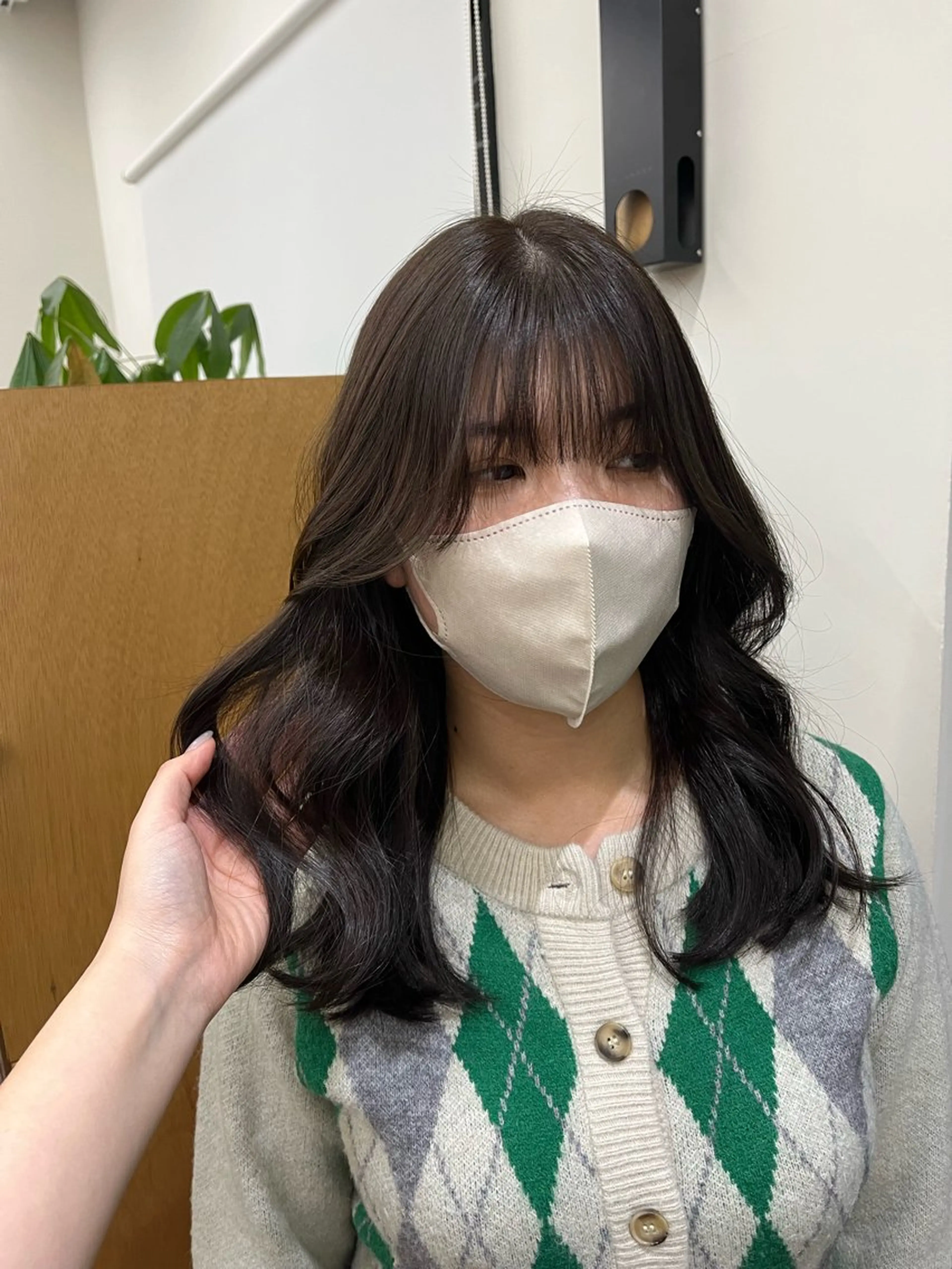 ロング カラー 透明感カラー グレージュ オリーブグレージュ オリーブグレー カット ヘアカラー miyu /レイヤー/ブリーチのヘアスタイル