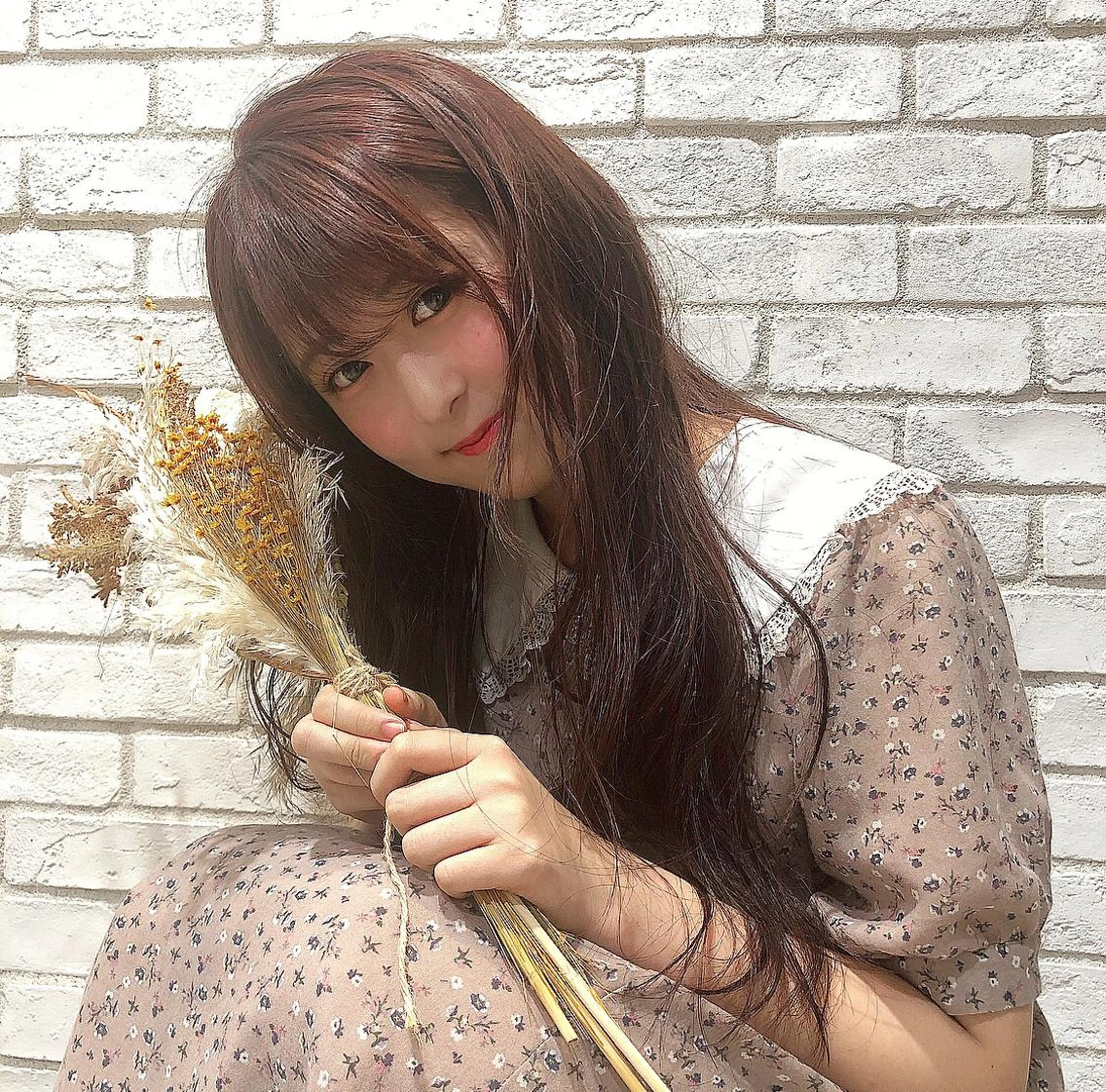 ロング カラー ブラウンカラー ピンクカラー ピンクブラウン 圧倒的透明感カラー nana🦕のヘアスタイル