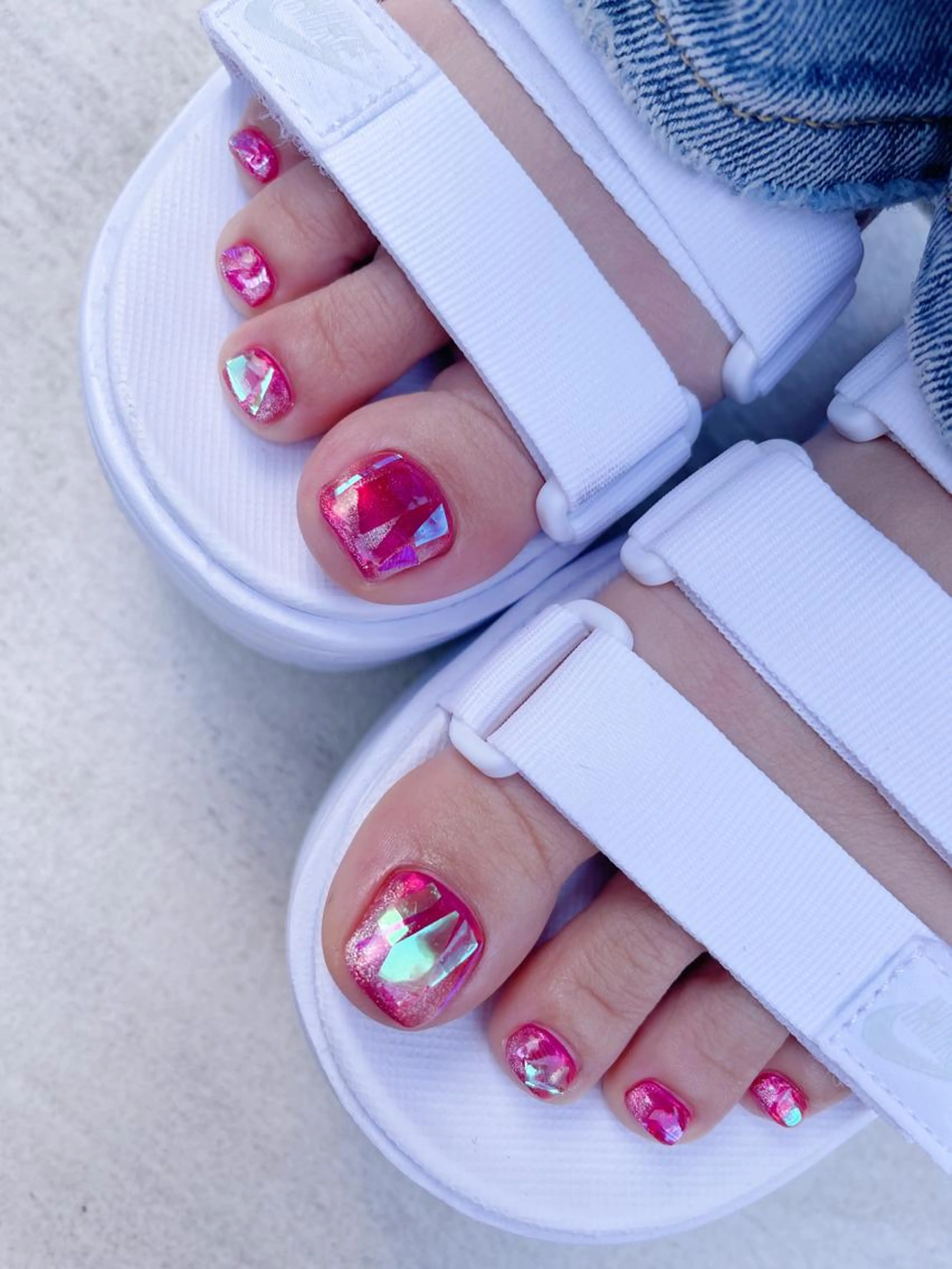 フット１カラー🩵　ラメ、ホロOKの写真