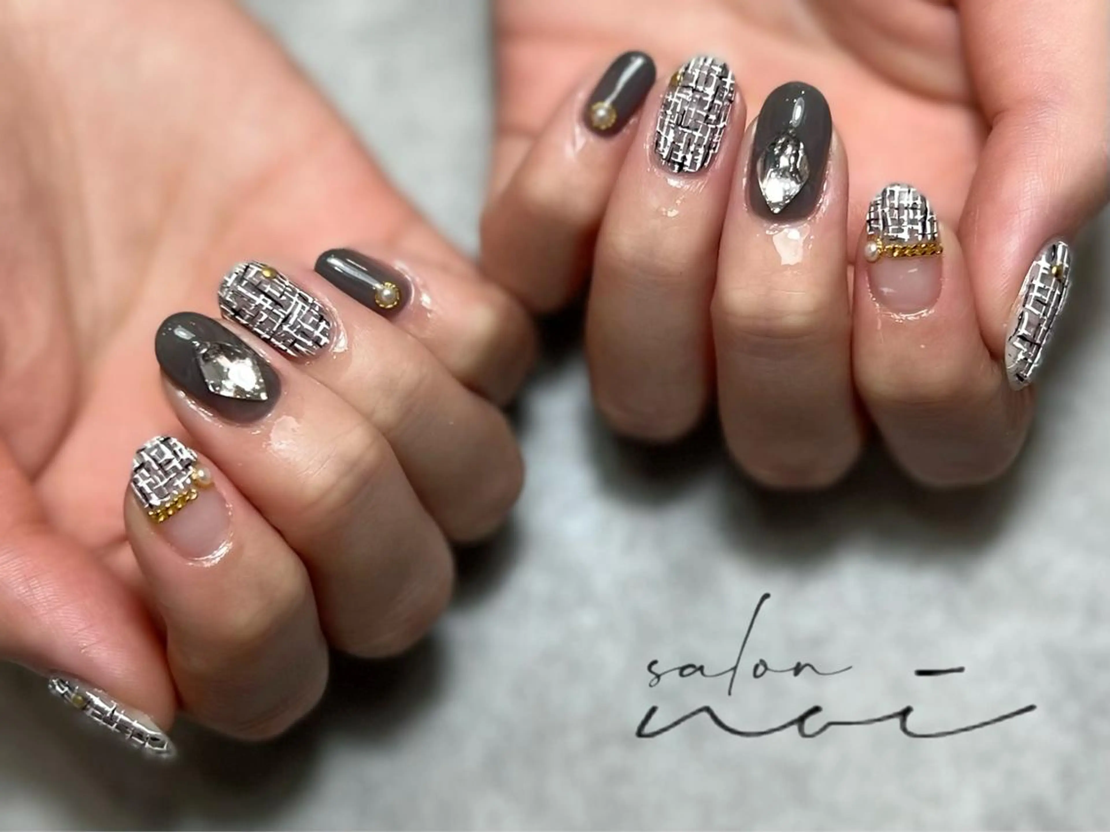 ネイル ツイードネイル salon noi所属・salon noiのネイルデザイン