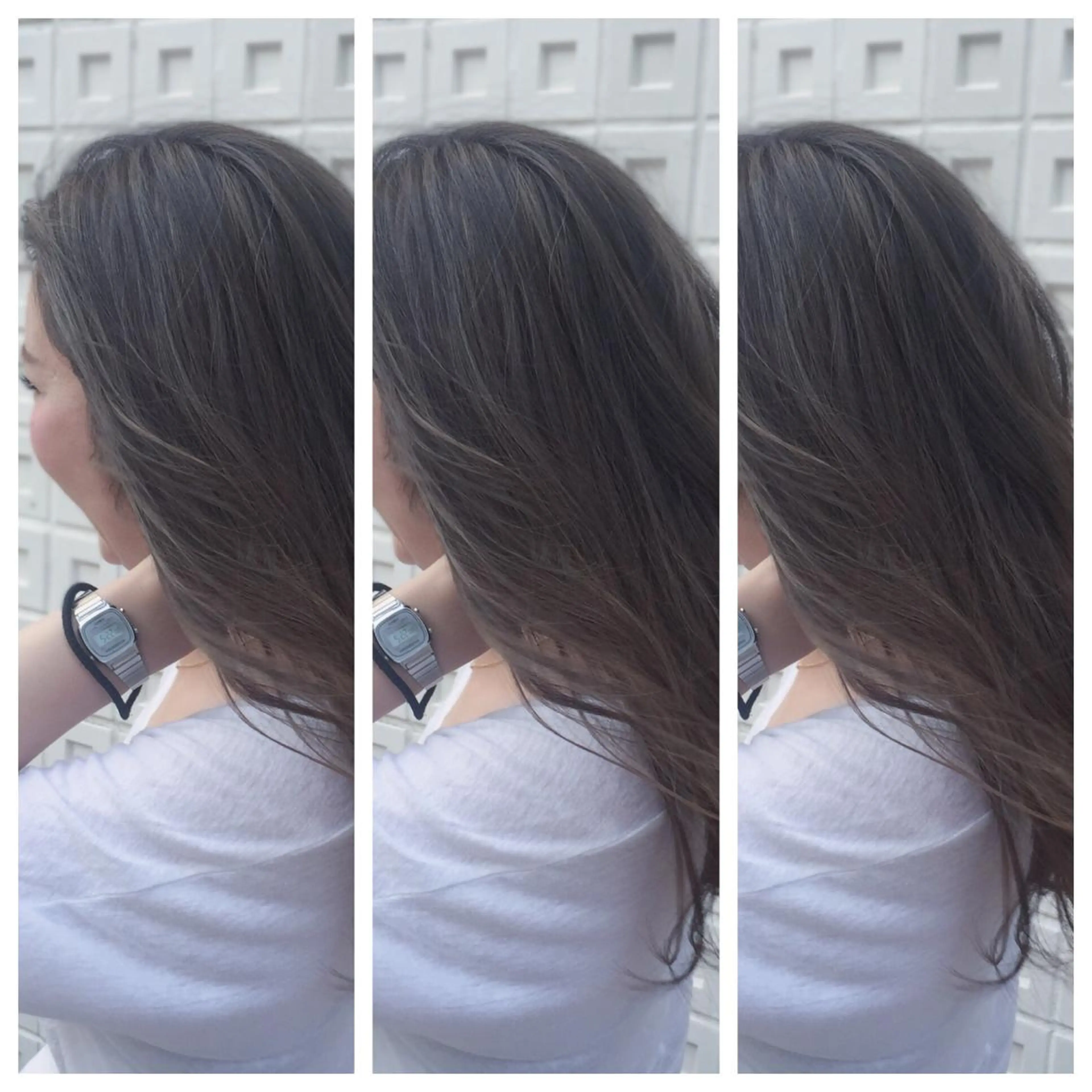 ミディアム カラー ハイライトカラー イルミナカラー ハイライト 🌈髪質改善カラーの 🌈坂本侑樹のヘアスタイル