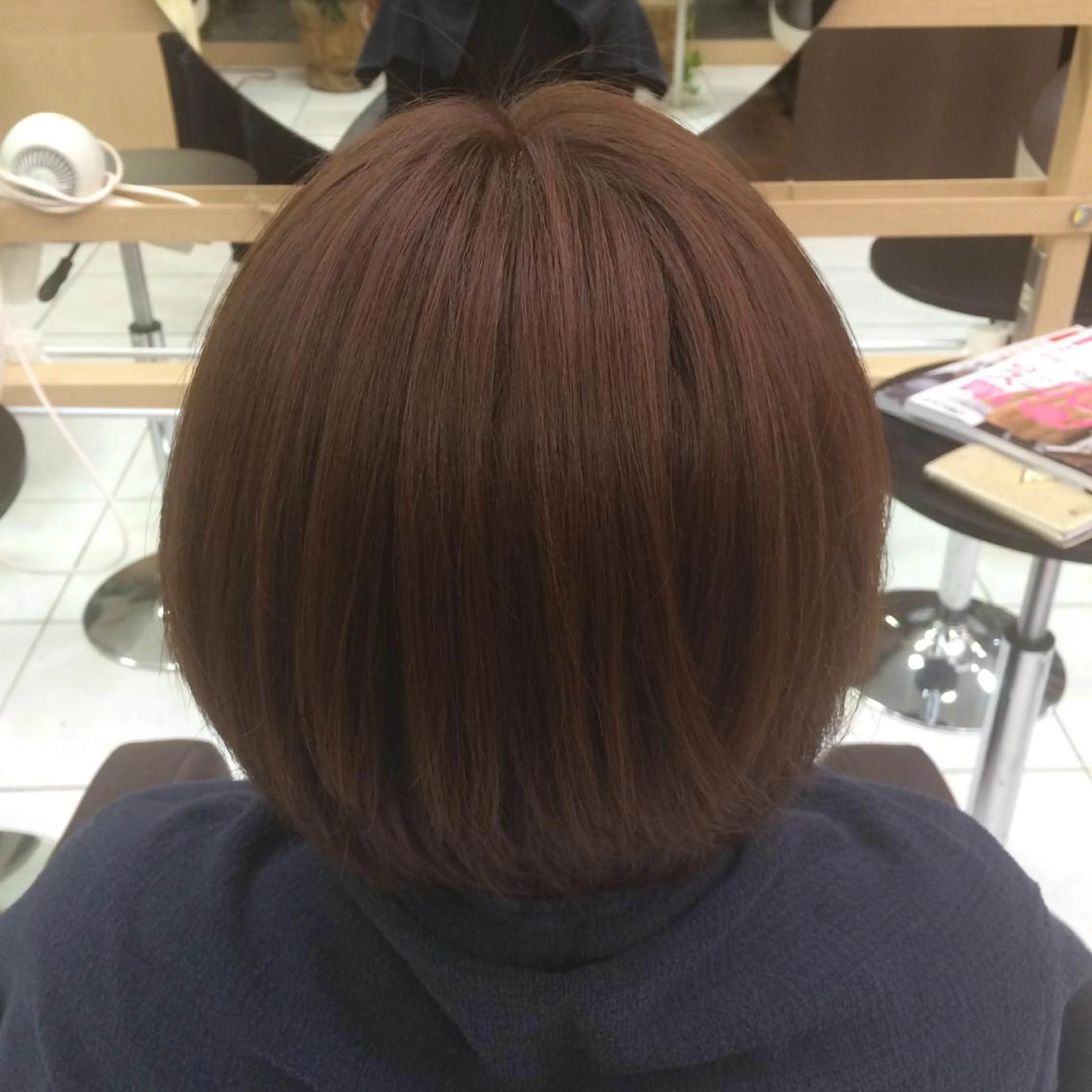 カラー アッシュ ピンクカラー 松下 輝璃のヘアスタイル
