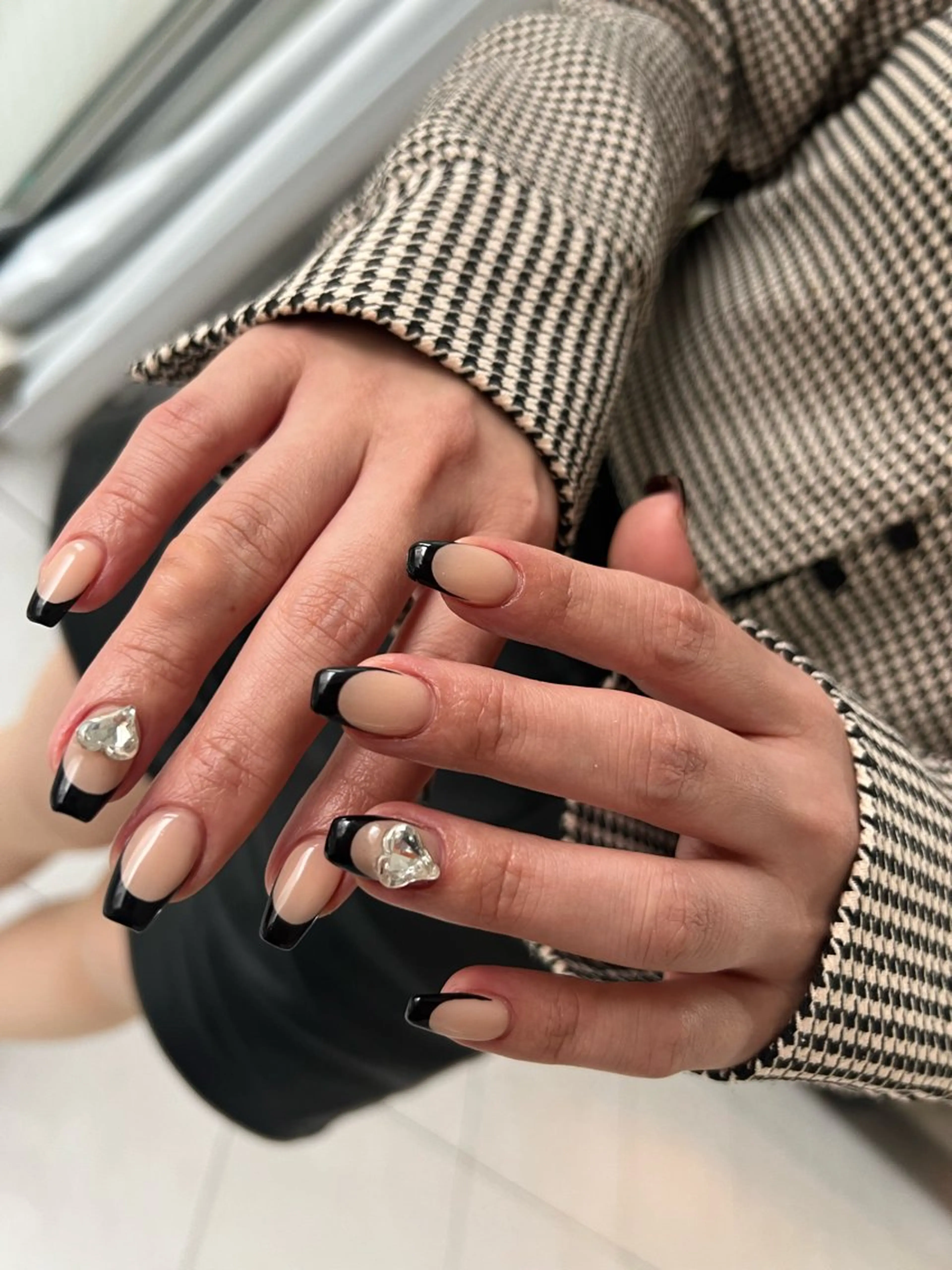 ネイル フレンチネイル ハート 持ち込み ハンドネイル ハンドケア Charme. NOBUKOのネイルデザイン