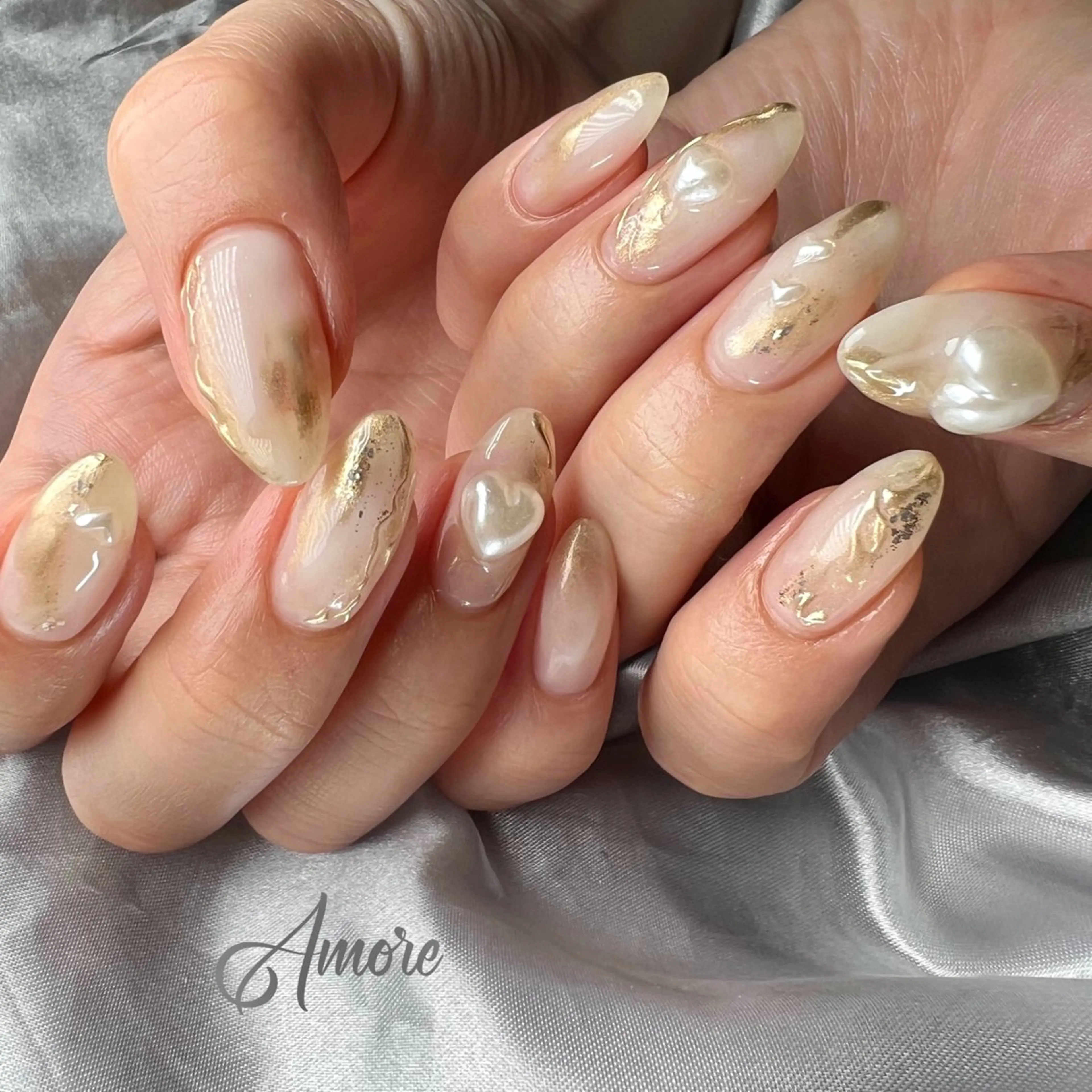 ネイル ジェルネイル 韓国ネイル パラジェル 夏ネイル You kyehwaのネイルデザイン