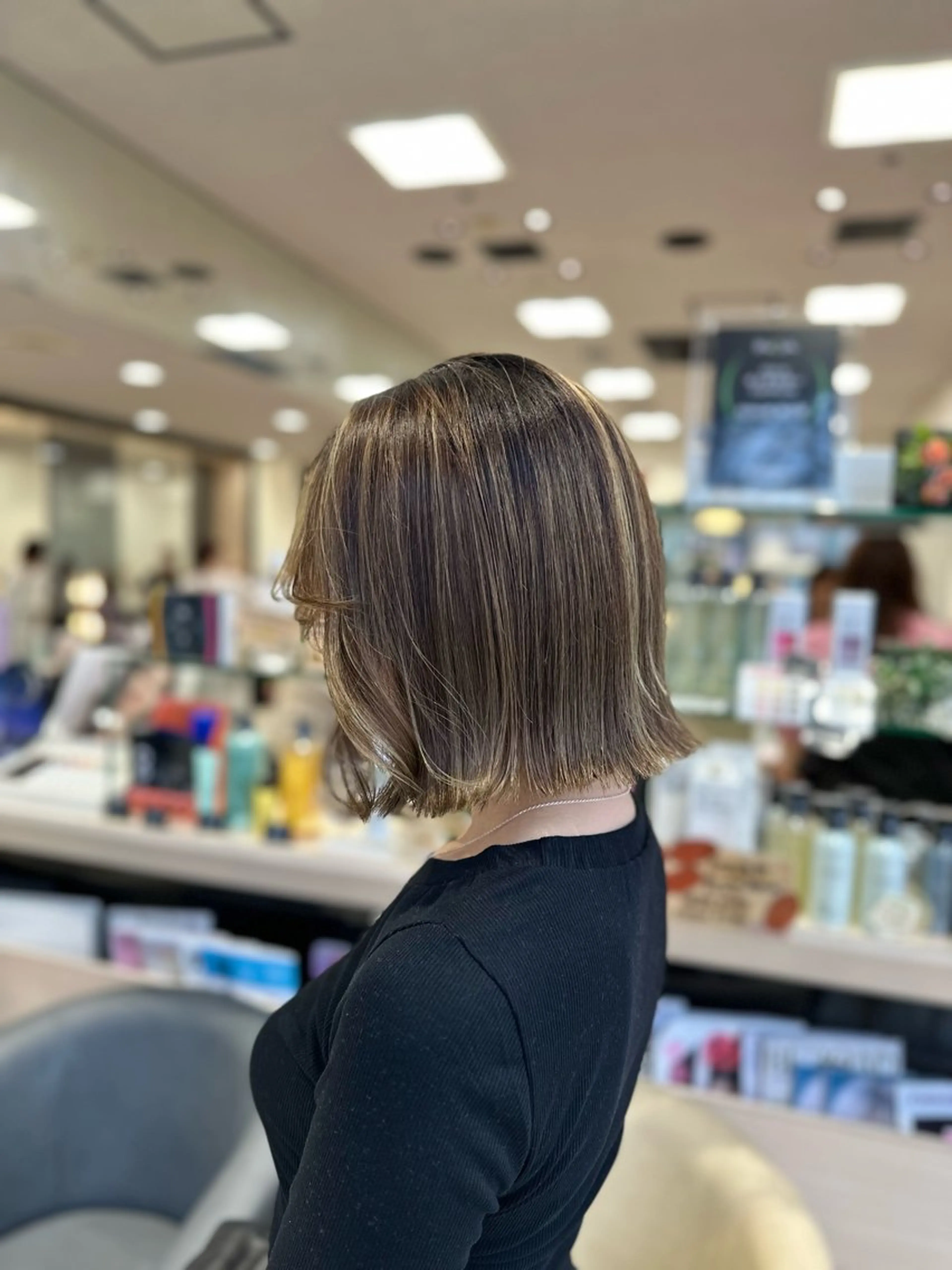 ミディアム カラー ヘアカラー クロスパーマ/うる艶 カラー/Kurumiのヘアスタイル