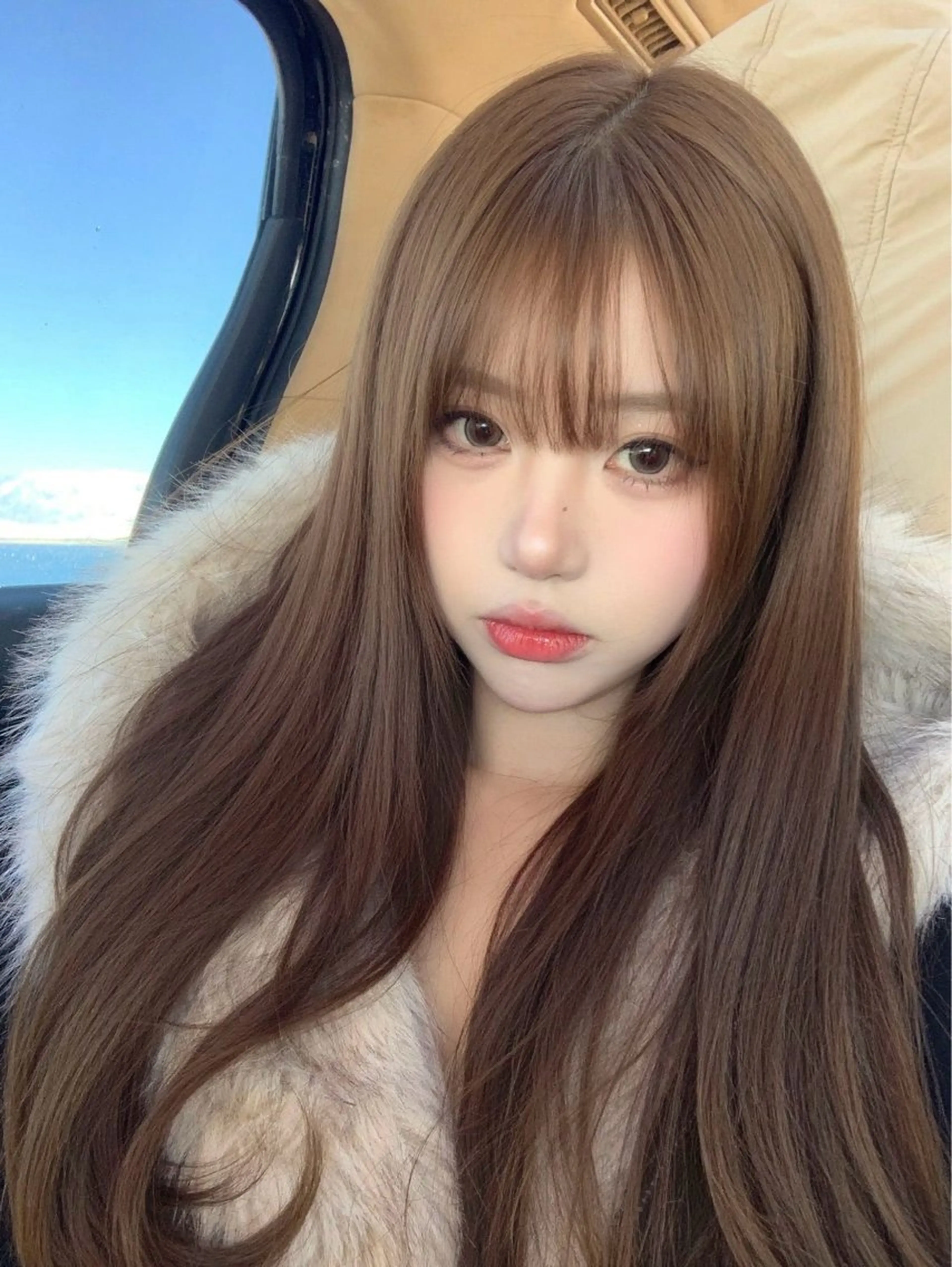 ロング カラー ヘアカラー トリートメント 透ける透明感カラー 🤍anju🎀のヘアスタイル