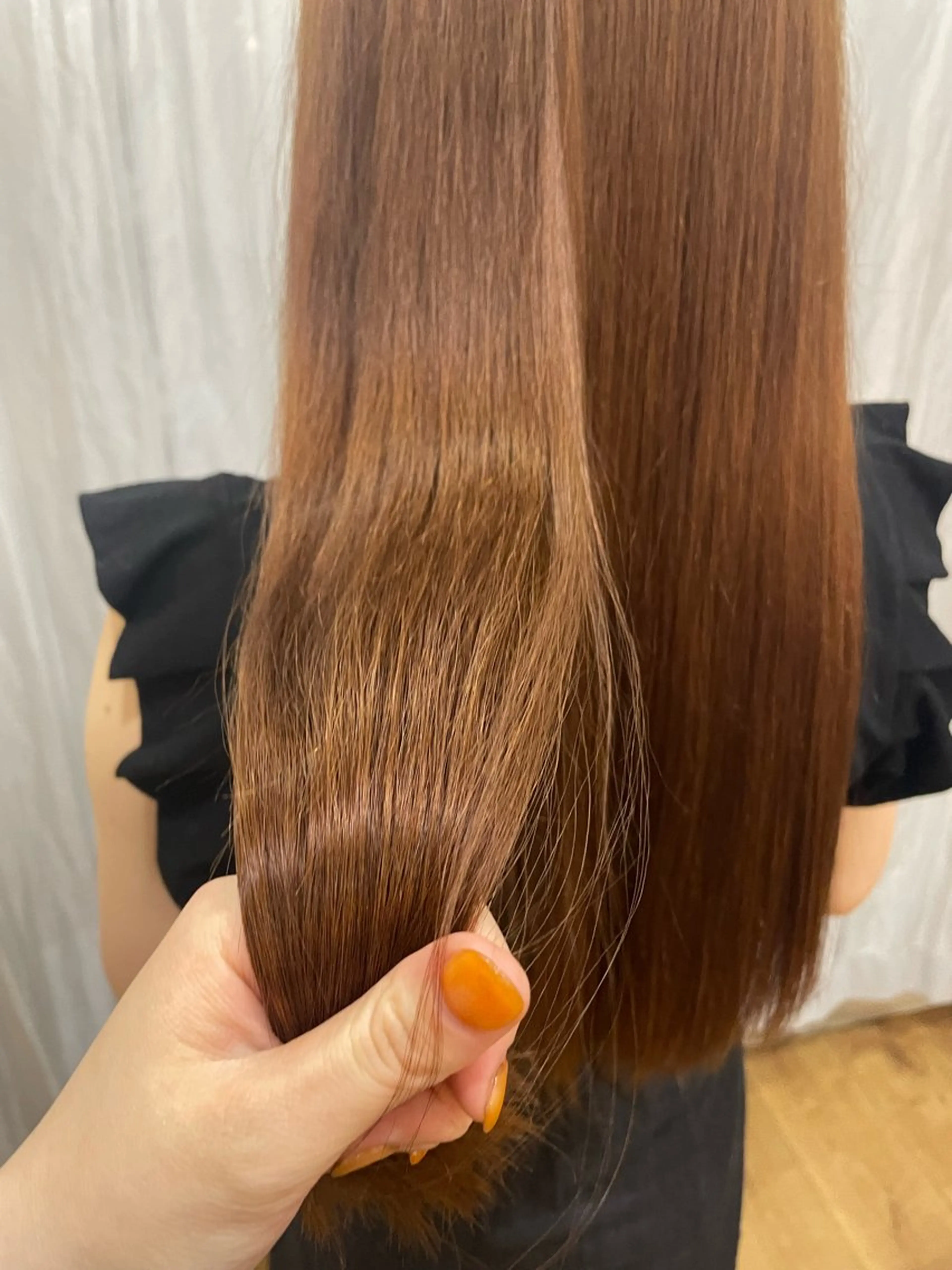 ロング カラー ブリーチ ブリーチなしカラー ヘアカラー トリートメント momoka ［pejite]のヘアスタイル