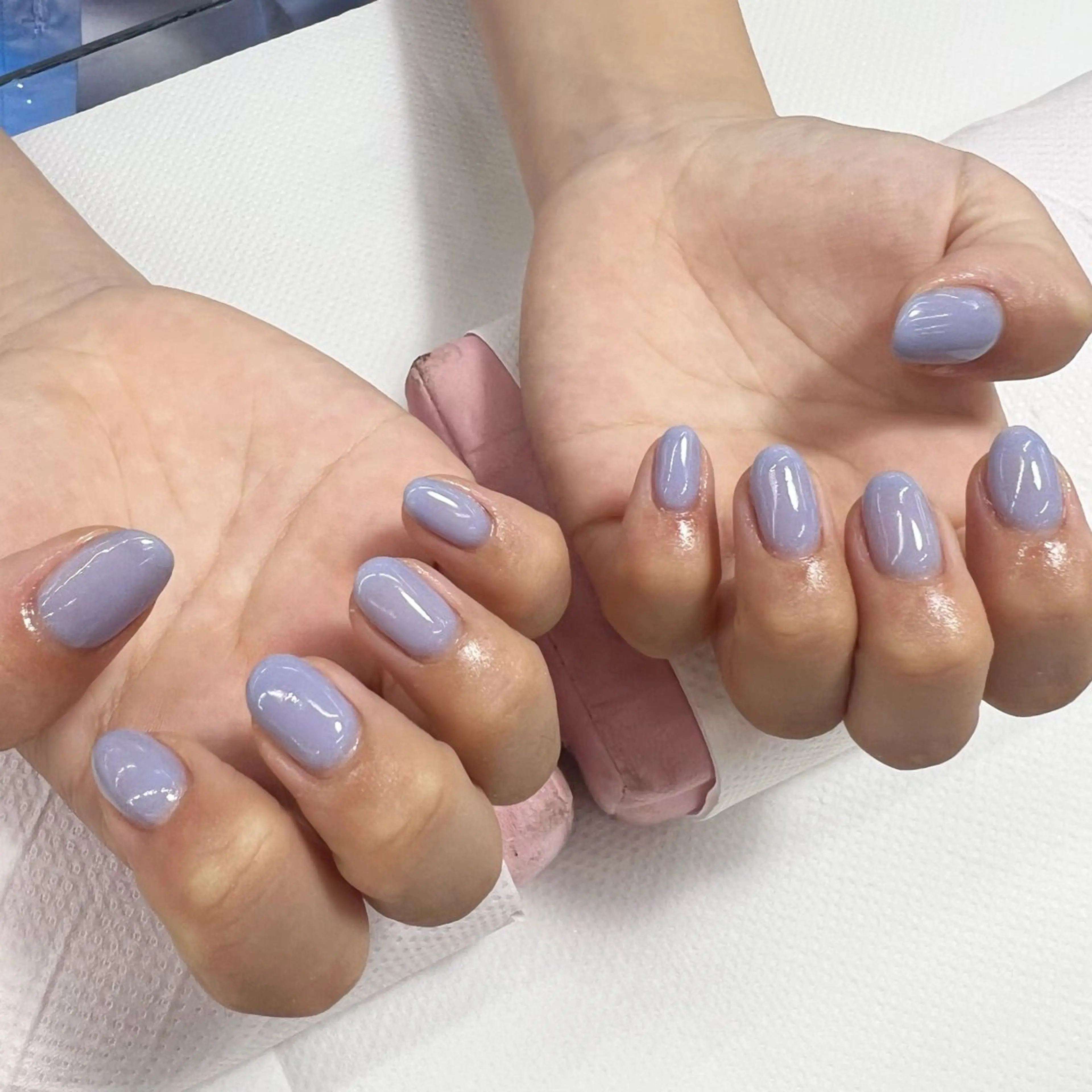 ネイル ワンカラーネイル パステルネイル パープル ハンドネイル Nishimura Amiのネイルデザイン