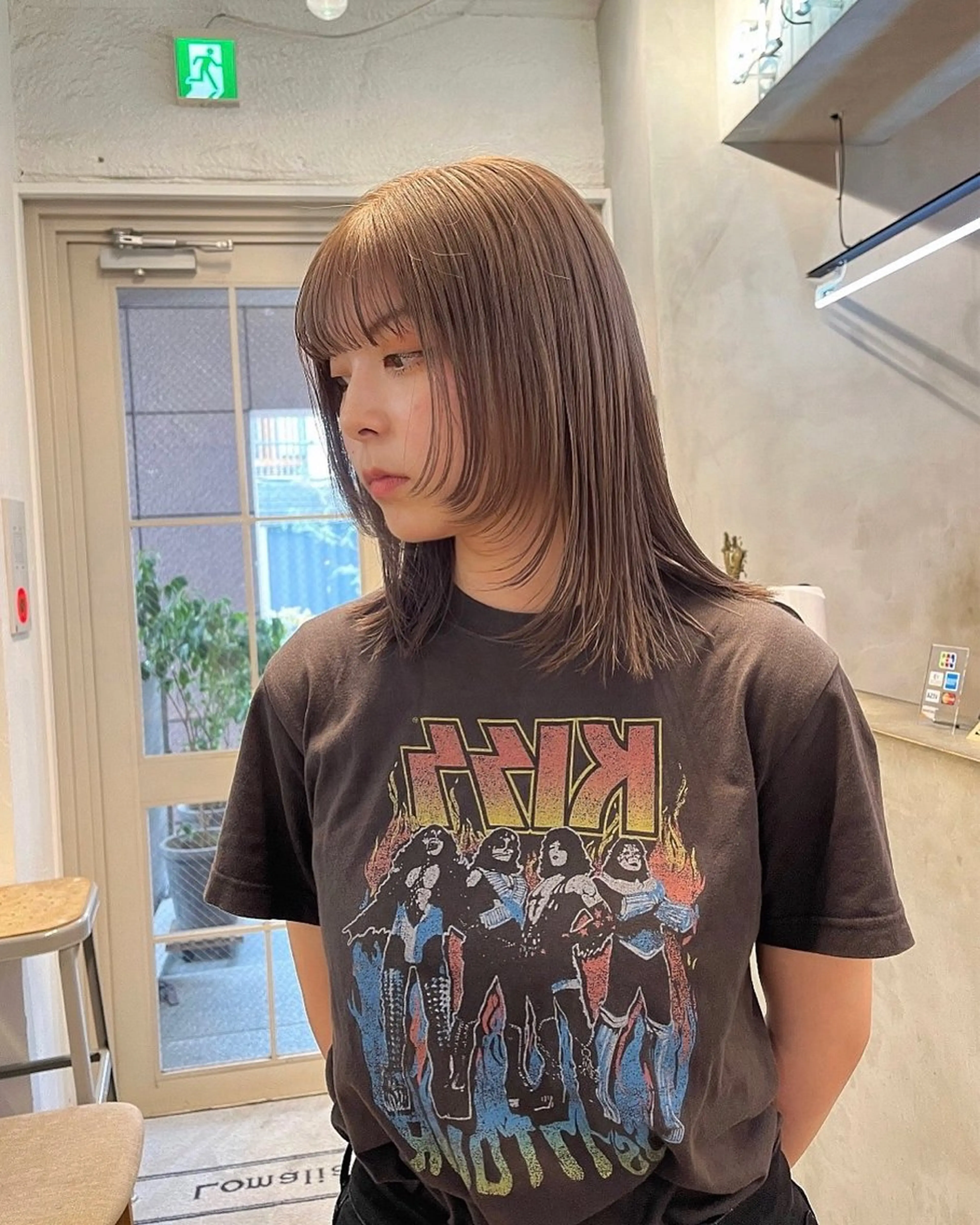 ミディアム カラー ヘアカラー トリートメント オリーブ/縮毛♡ Natsuno🩰のヘアスタイル