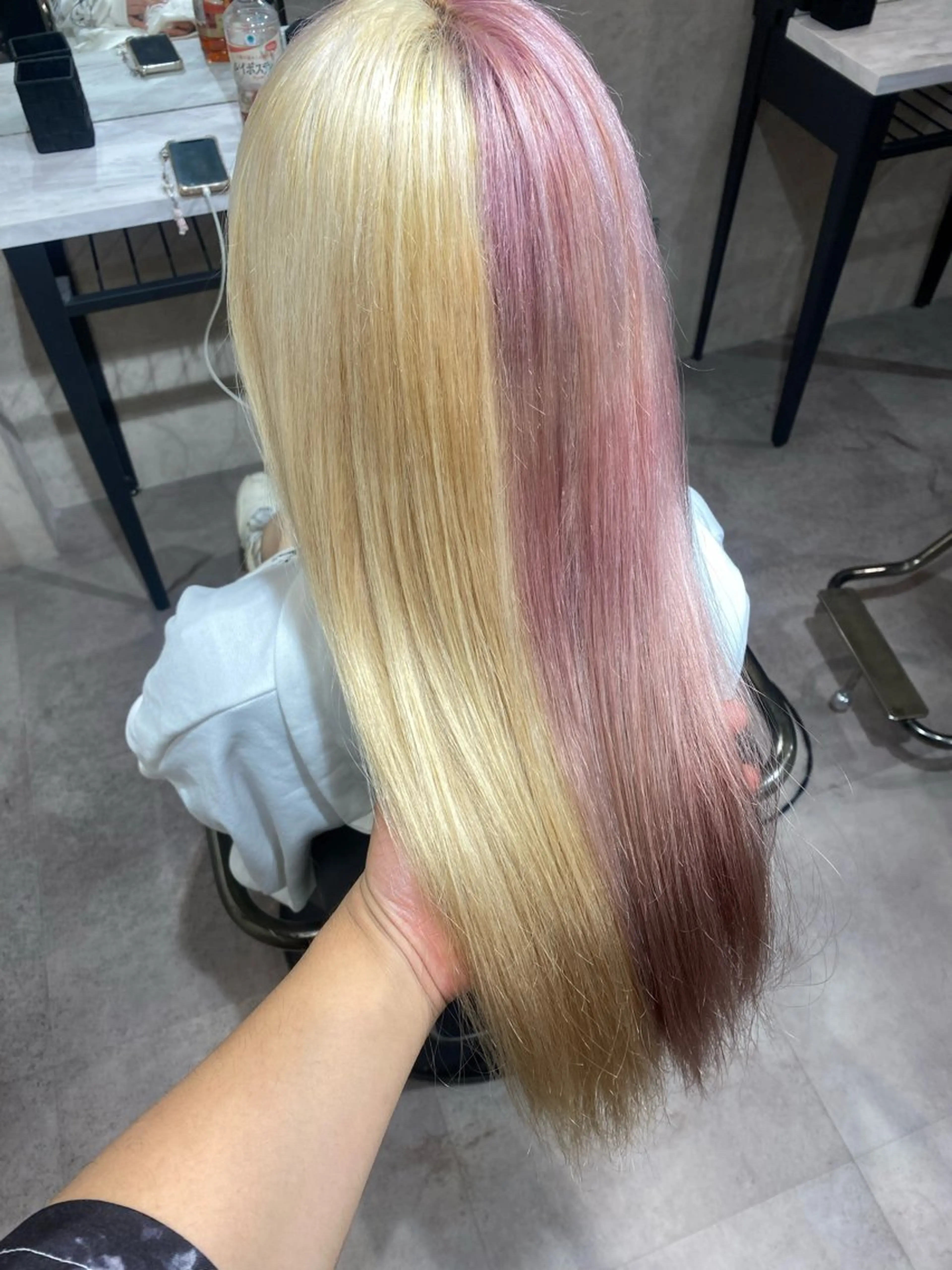 カラー ヘアカラー ヘアセット Seleneコウキ ブリーチ/ハイトーンのヘアスタイル