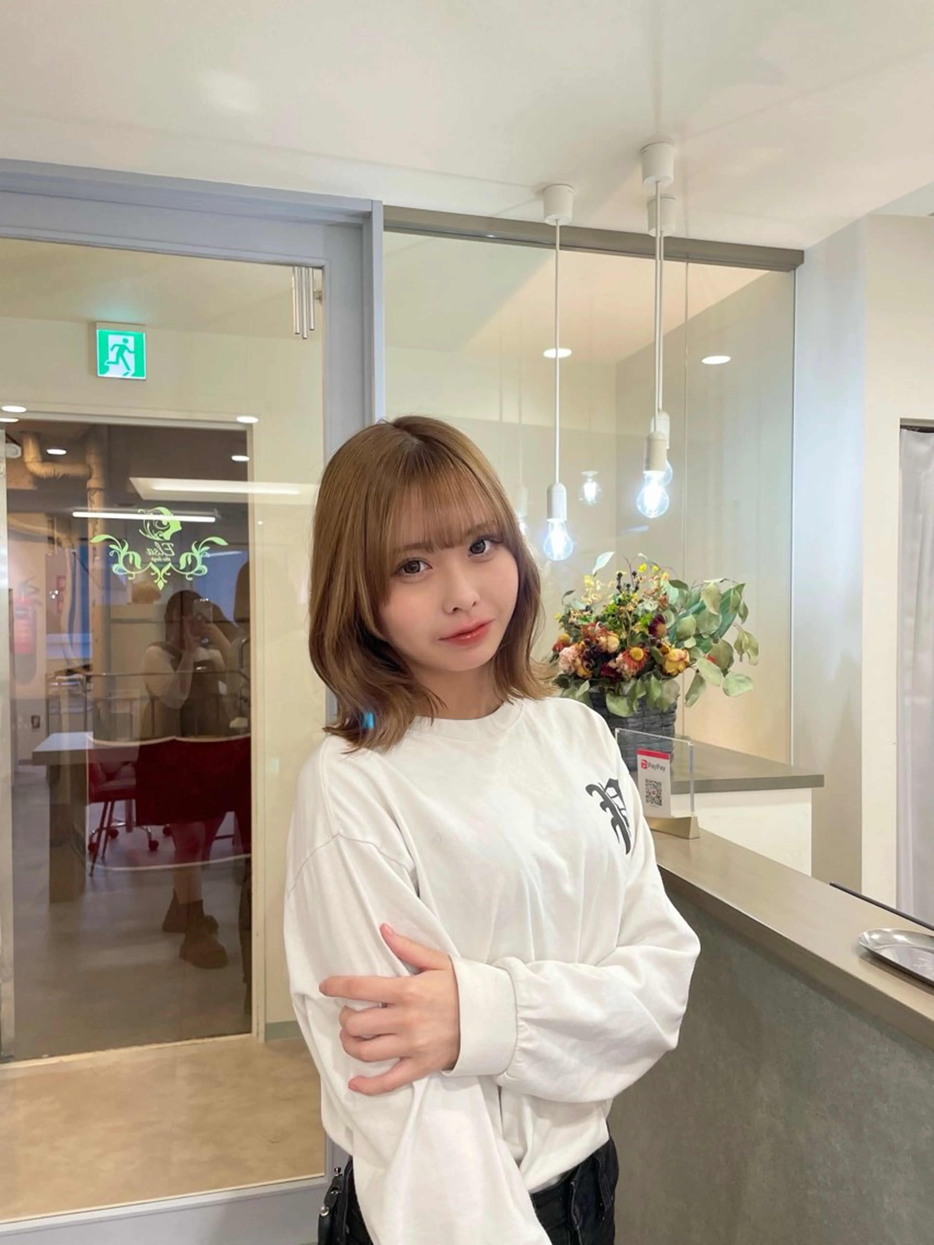 ミディアム ボブ くびれヘア 田邊 琳のヘアスタイル