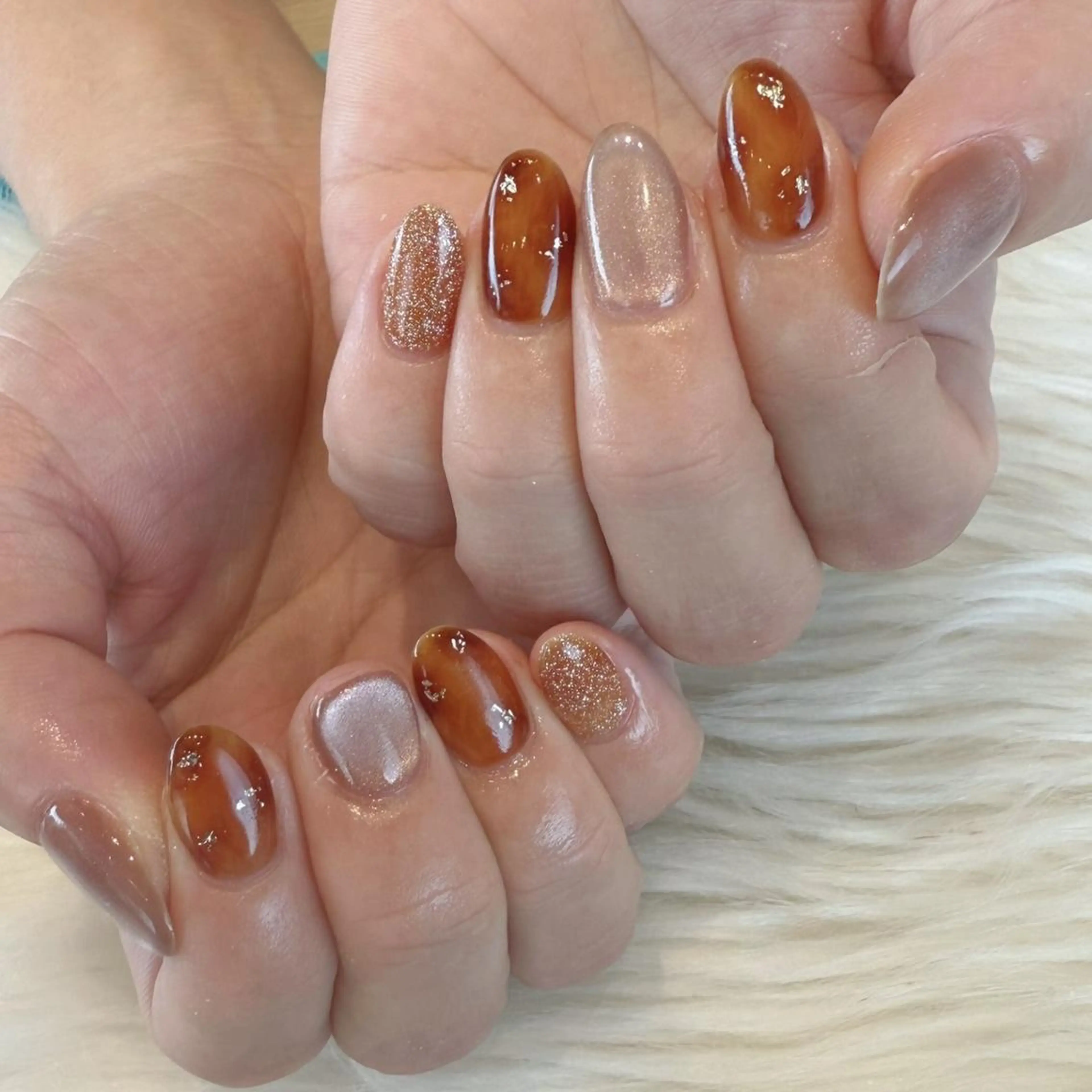 ネイル フラッシュネイル ニュアンスネイル ハンドネイル Kanai Harukaのネイルデザイン