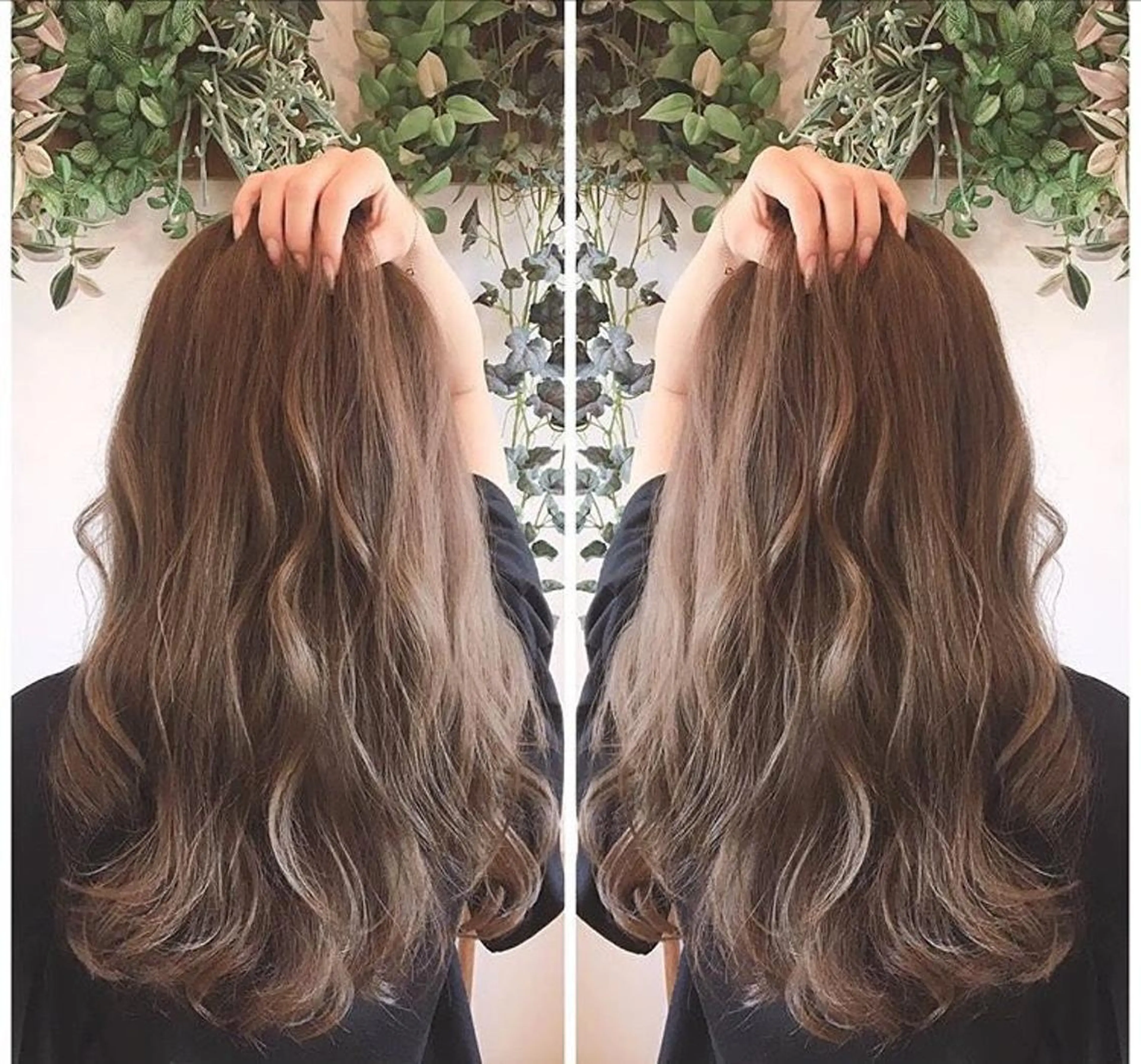 ロング カラー パーマ ヘアアレンジ メンズ キッズ マツエク・マツパ ベージュカラー シアーベージュ Luela堅田所属・田中 裕士のヘアスタイル