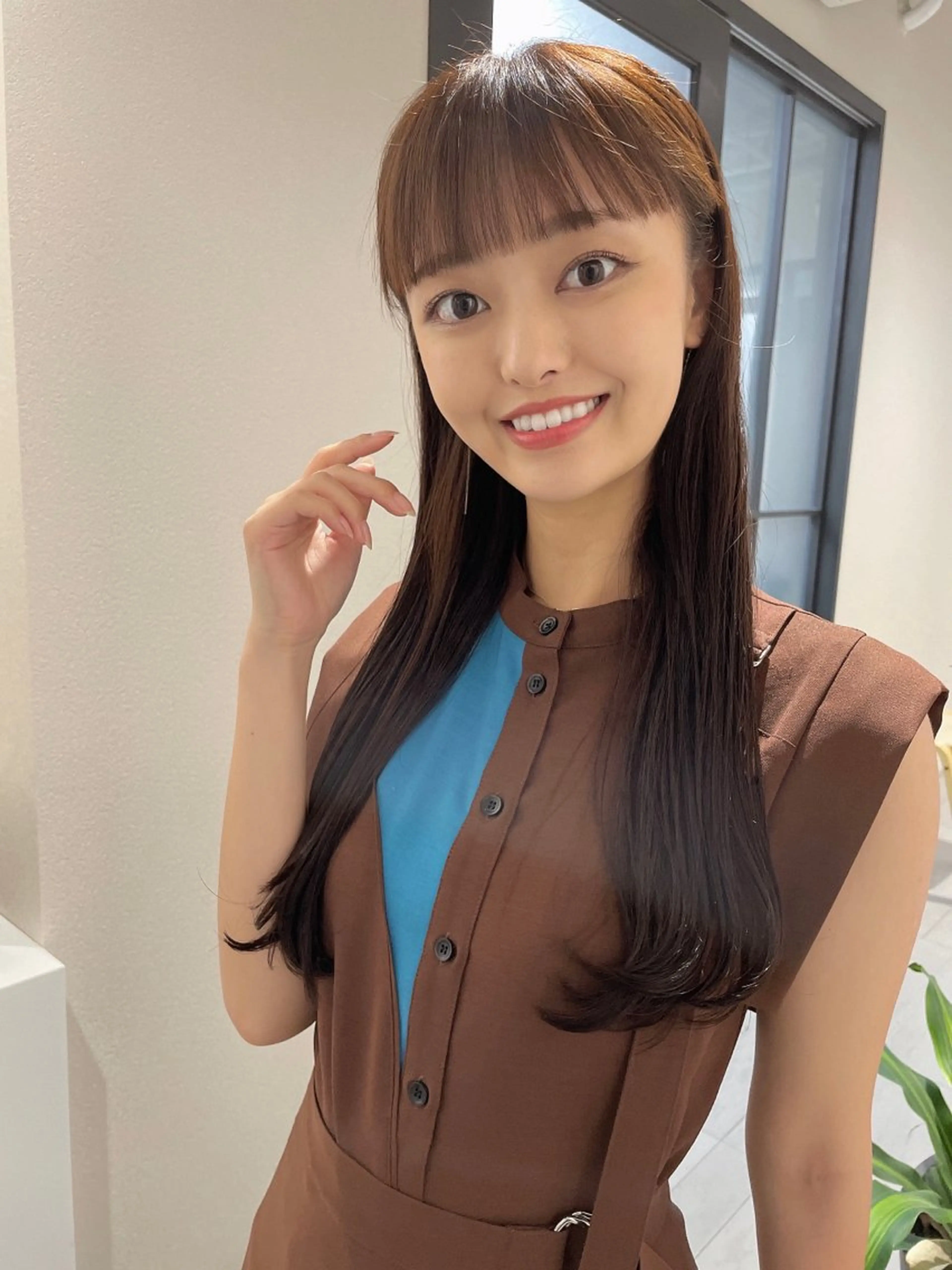 ロング カラー カット ヘアカラー トリートメント 髪質改善will hairdesignのヘアスタイル