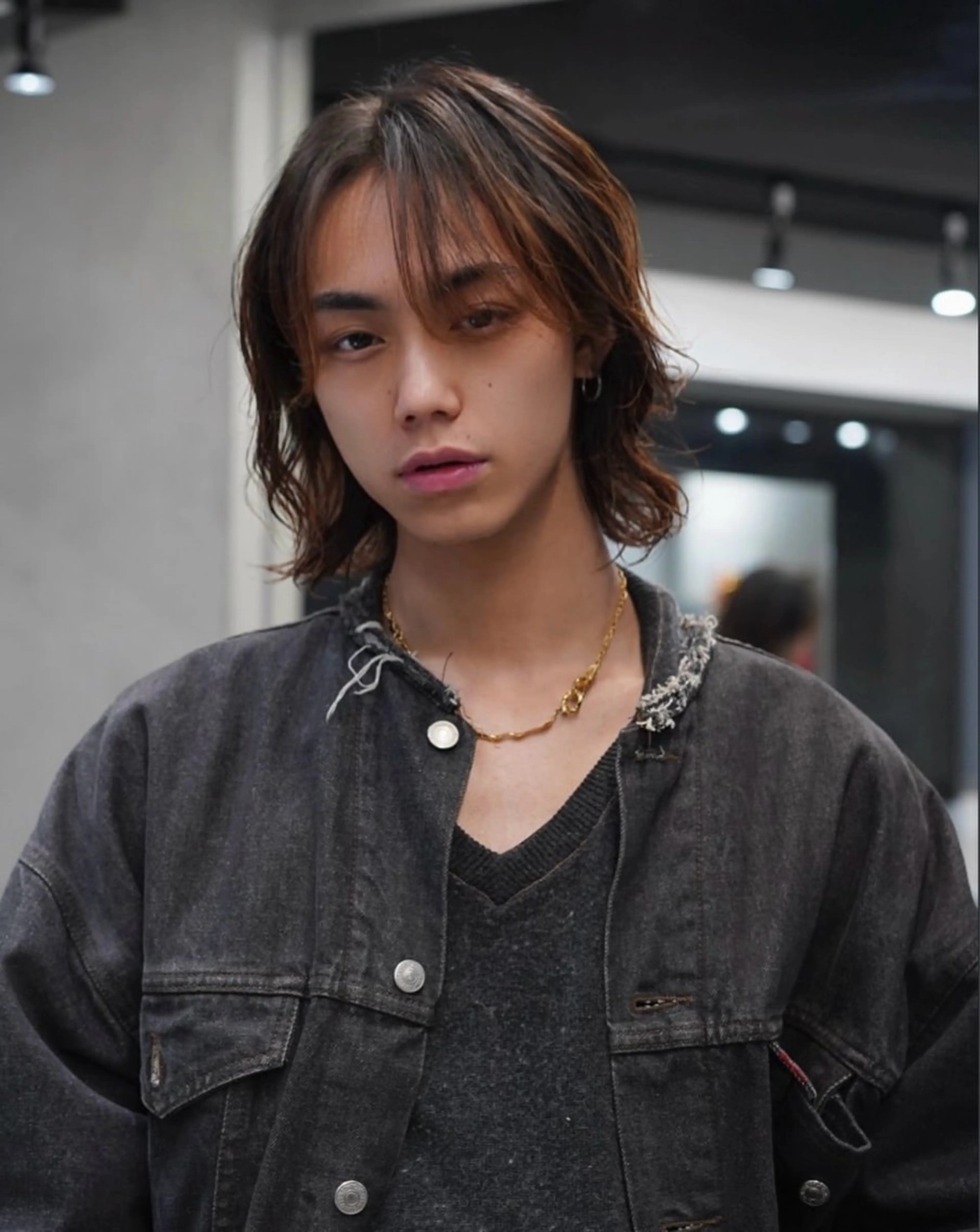 ミディアム パーマ メンズ カット パーマ トリートメント fifth　石垣 海音のヘアスタイル