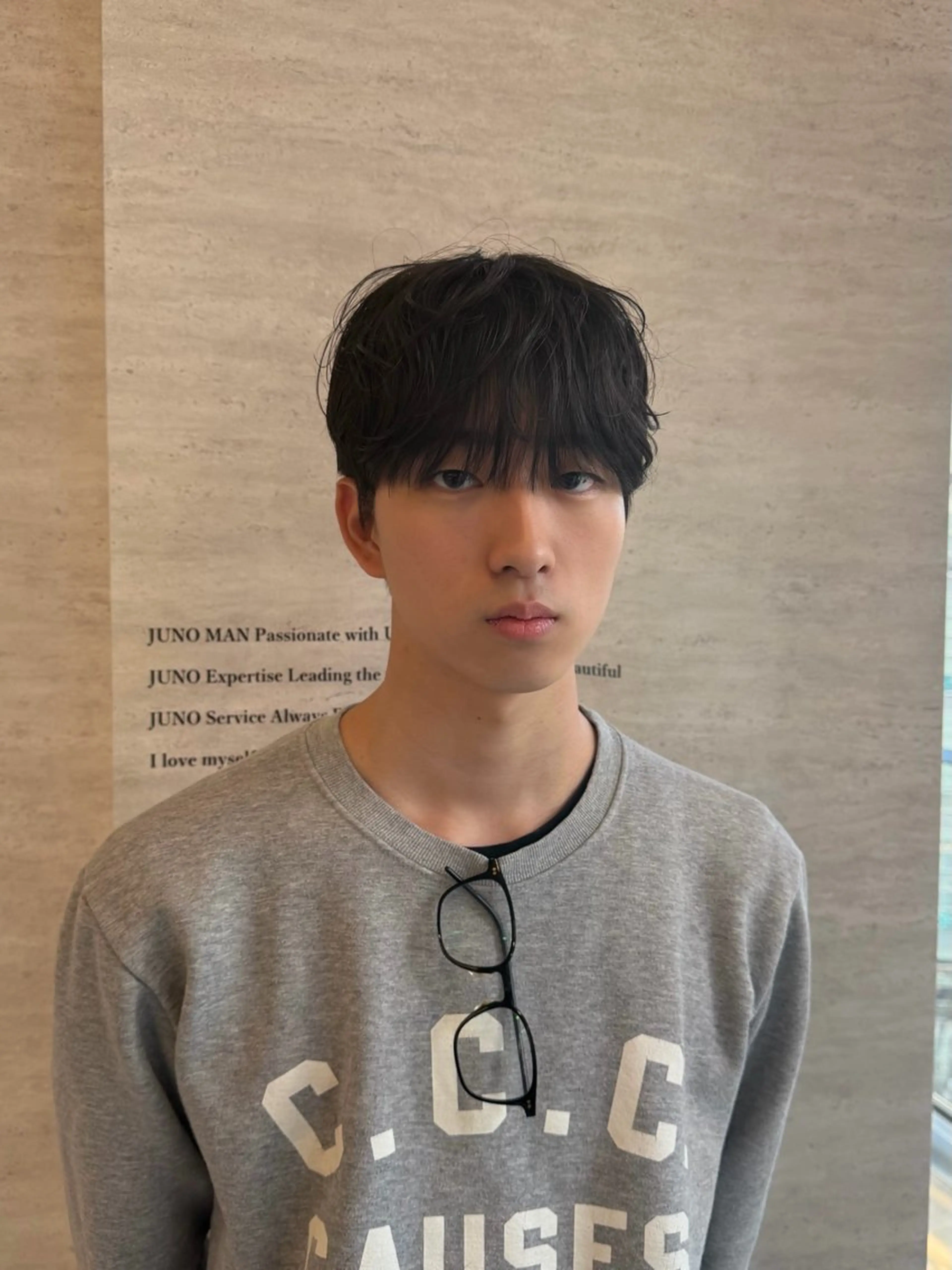 メンズ カット パーマ 韓国式ダウンパーマ 🇰🇷櫻井健のヘアスタイル