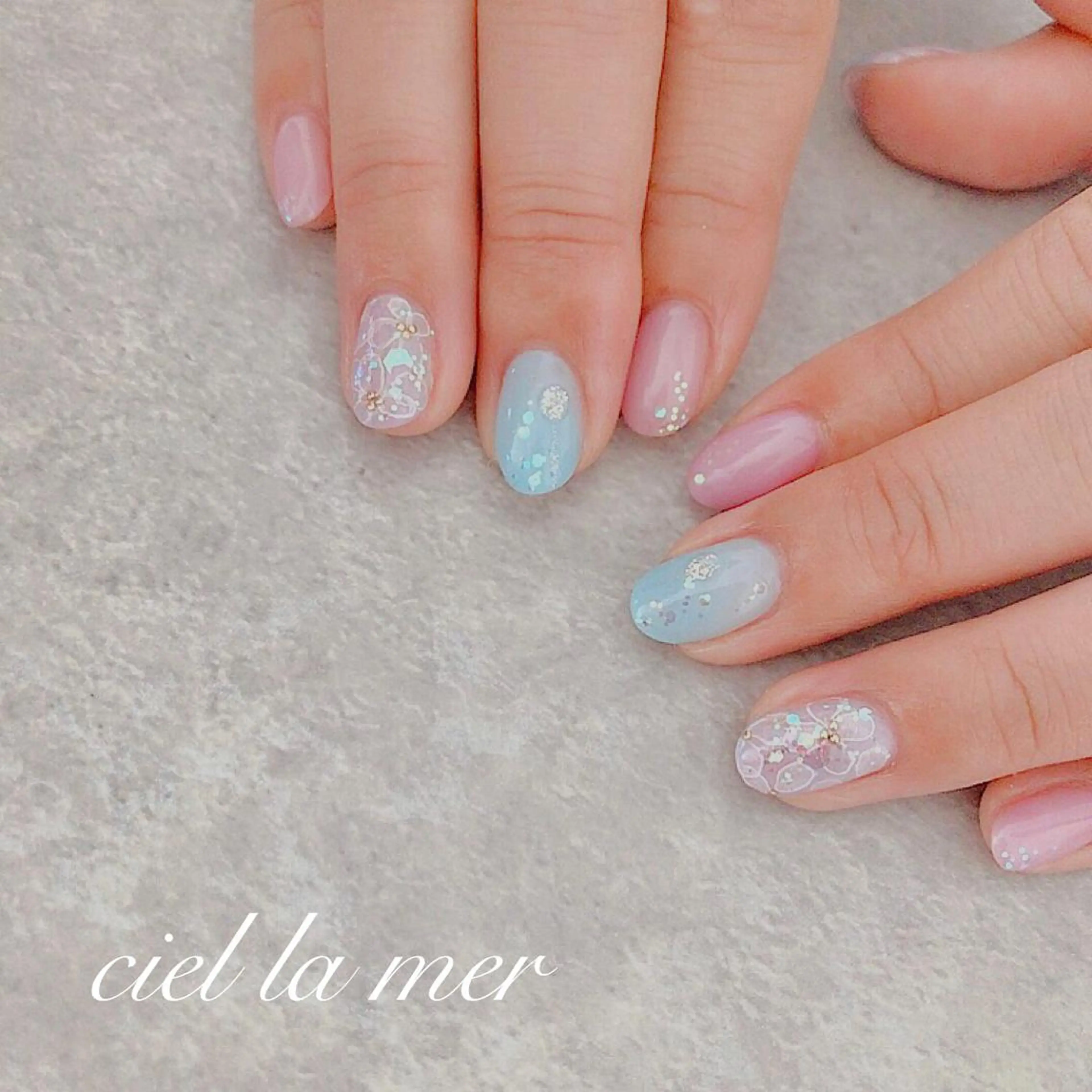 ネイル ハンドネイル フットネイル ciel la merのネイルデザイン