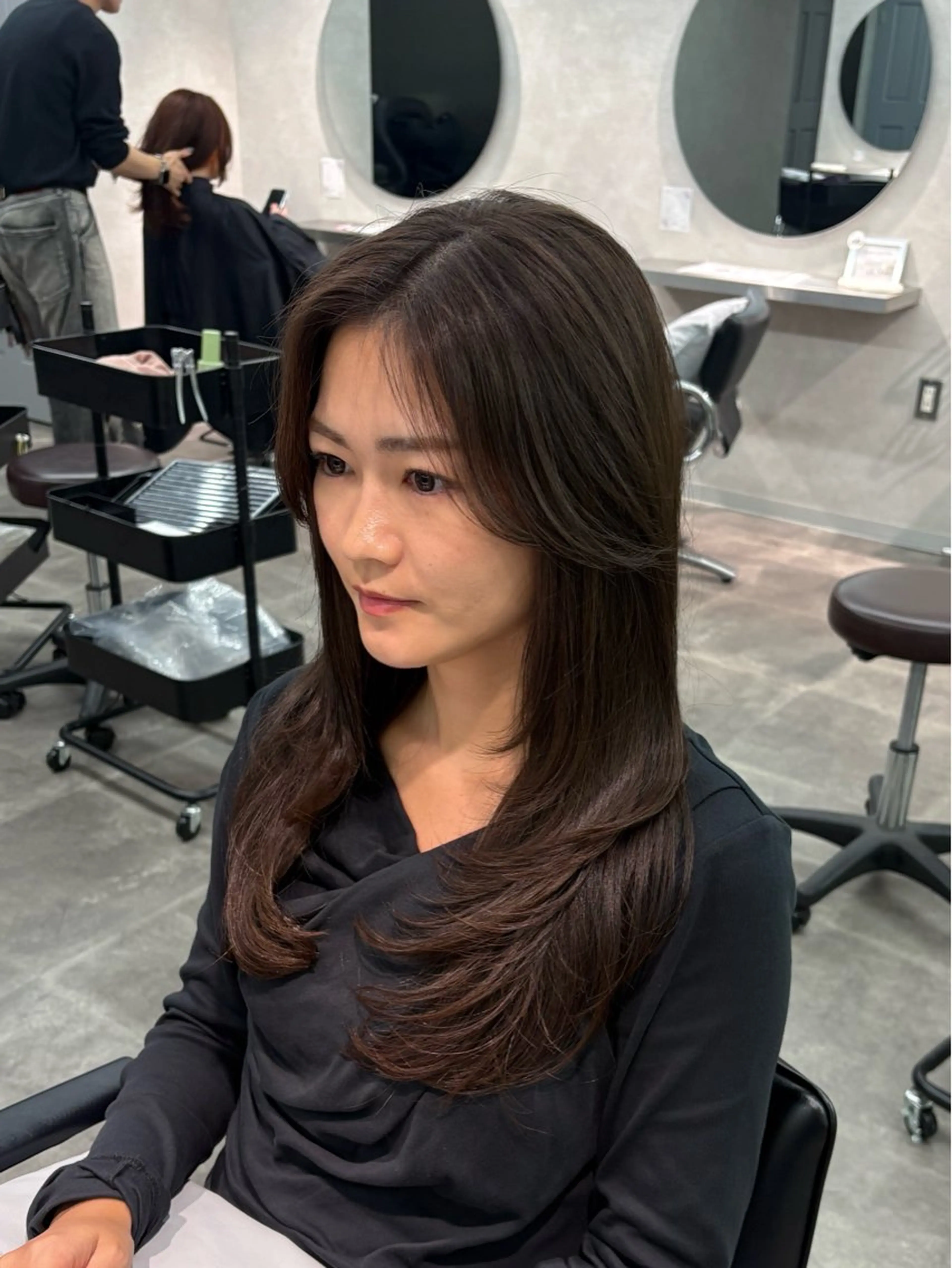 セミロング カット ヘアカラー 韓国特化🇰🇷千葉 /レイヤーカット竜生のヘアスタイル