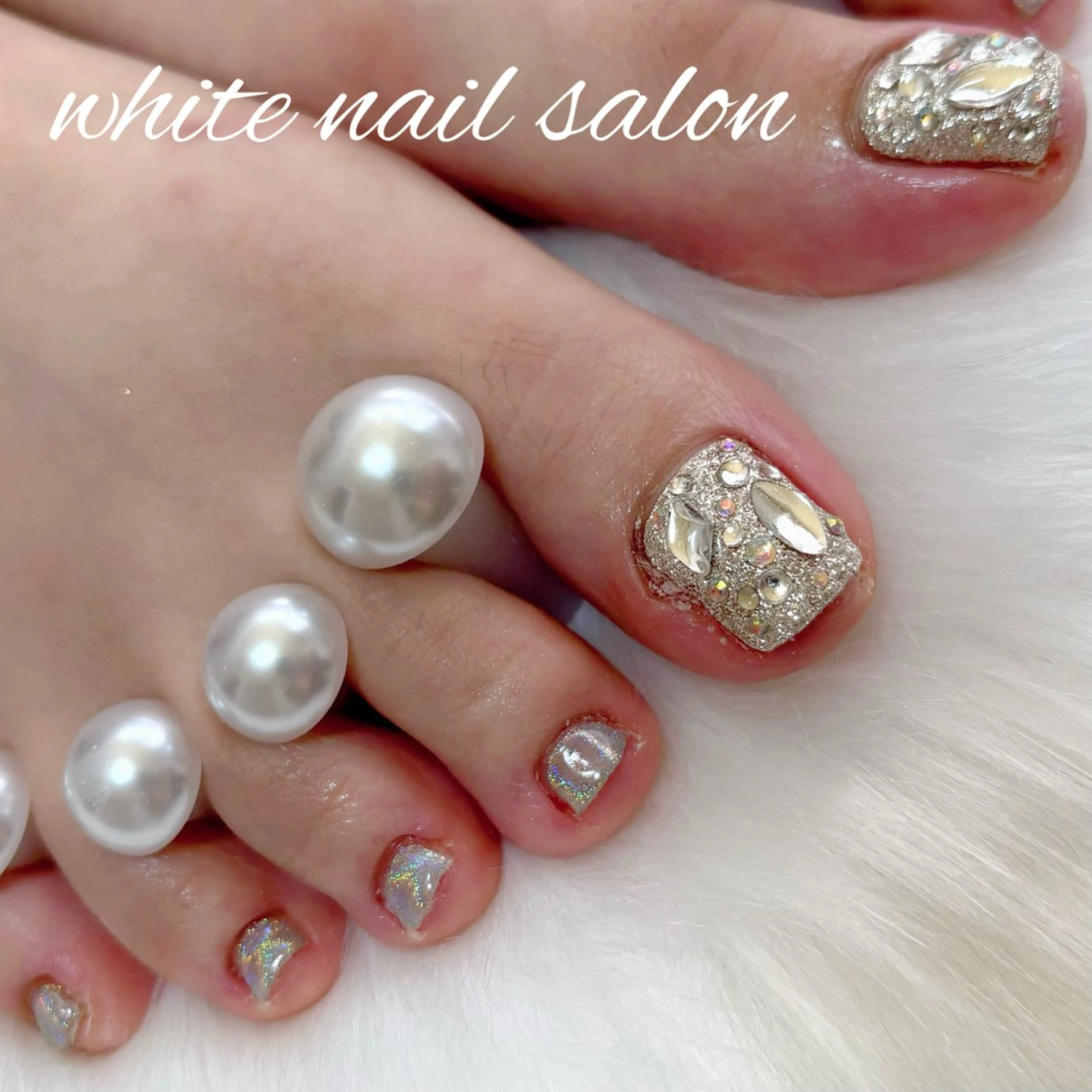 ネイル 持ち込み ホワイト フットネイル white nail salonのネイルデザイン