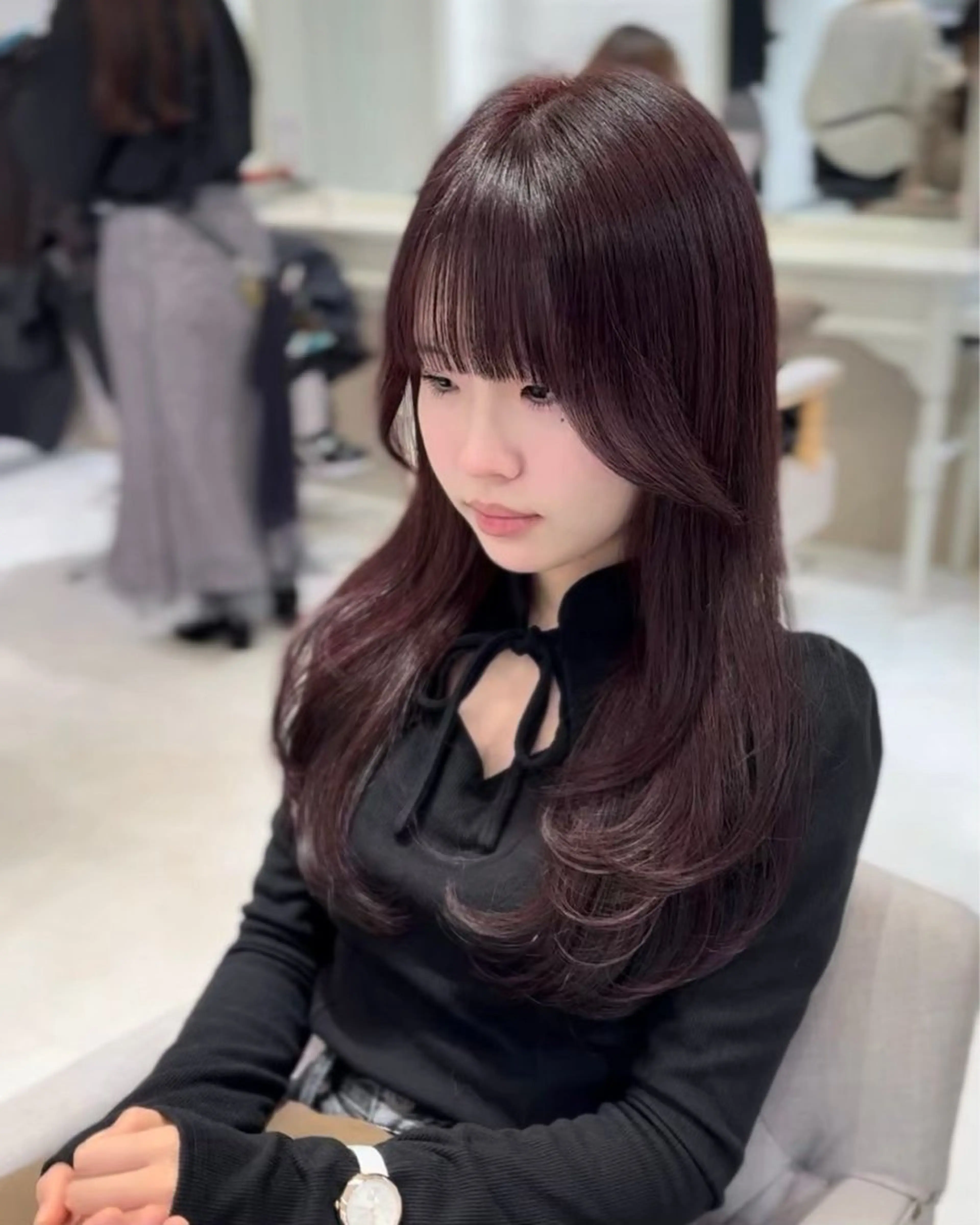 ロング 三宮/レイヤーカット /髪質改善/縮毛矯正のヘアスタイル