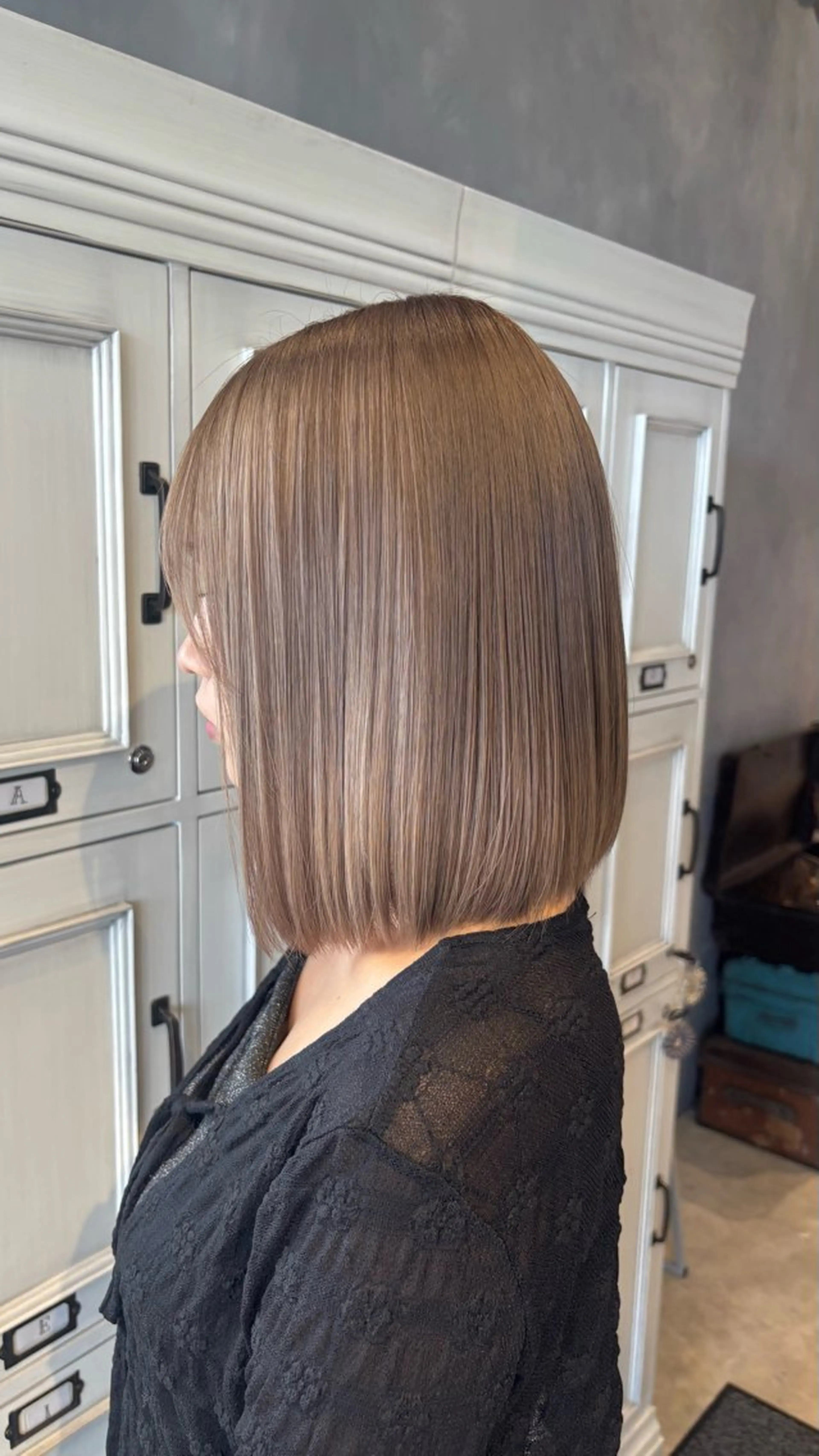 ミディアム ヘアカラー 長瀬 友唯のヘアスタイル