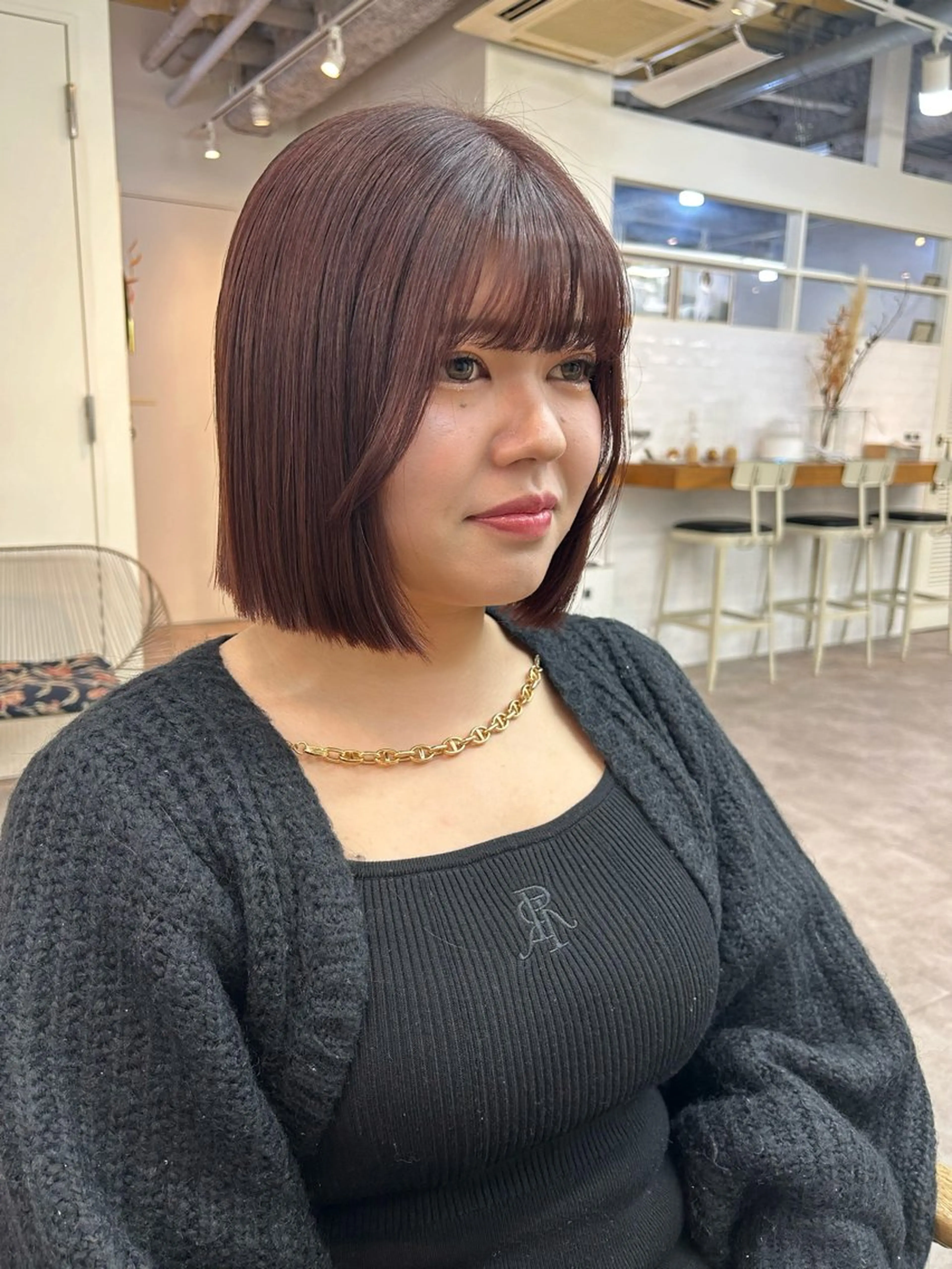 ショート カラー ブリーチ ブラウンカラー ピンクカラー ピンクブラウン ボブ yumeka🩶ボブ 暖色/透け感カラーのヘアスタイル