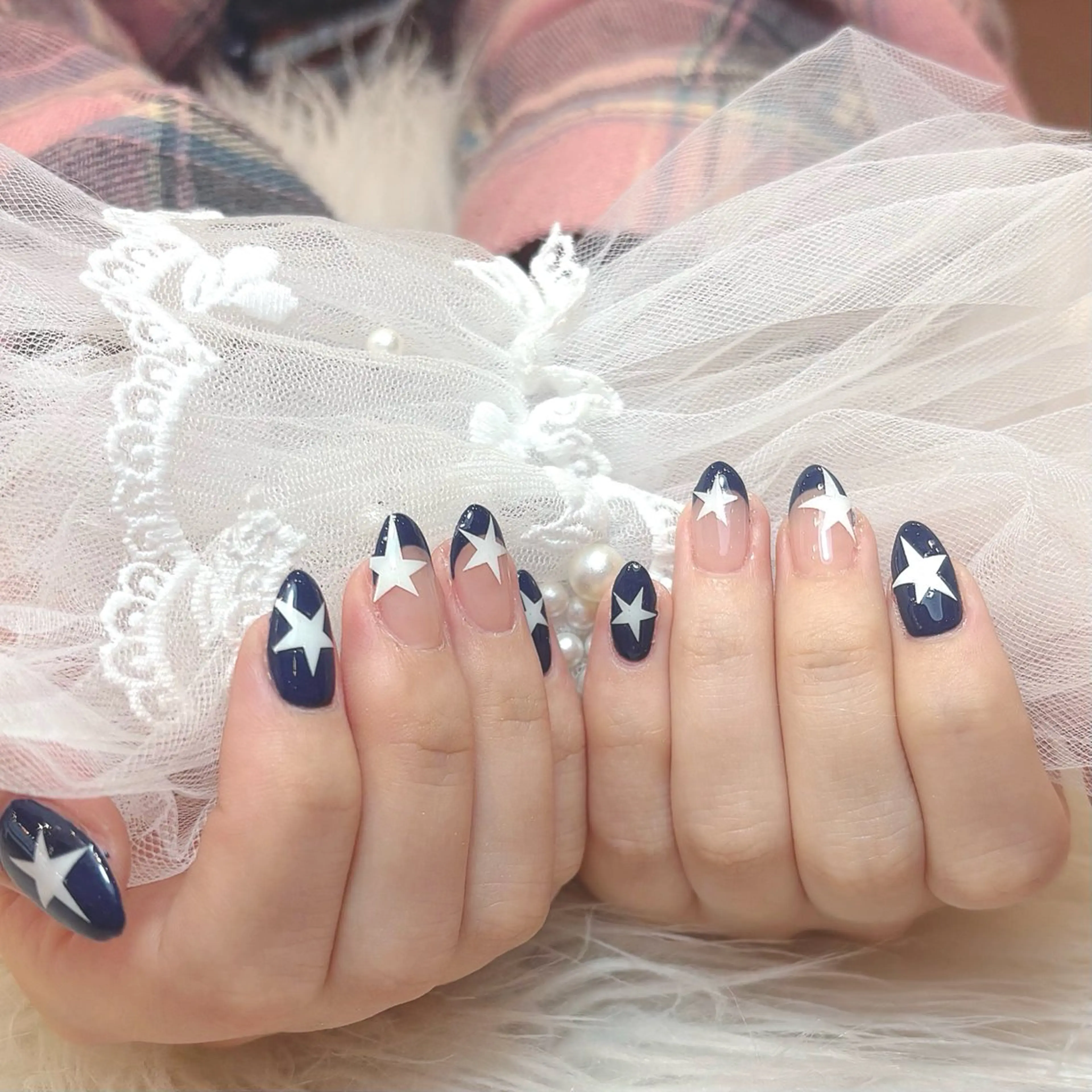 ネイル ハンドネイル LIB VALLA Yuri🍭🖤のネイルデザイン