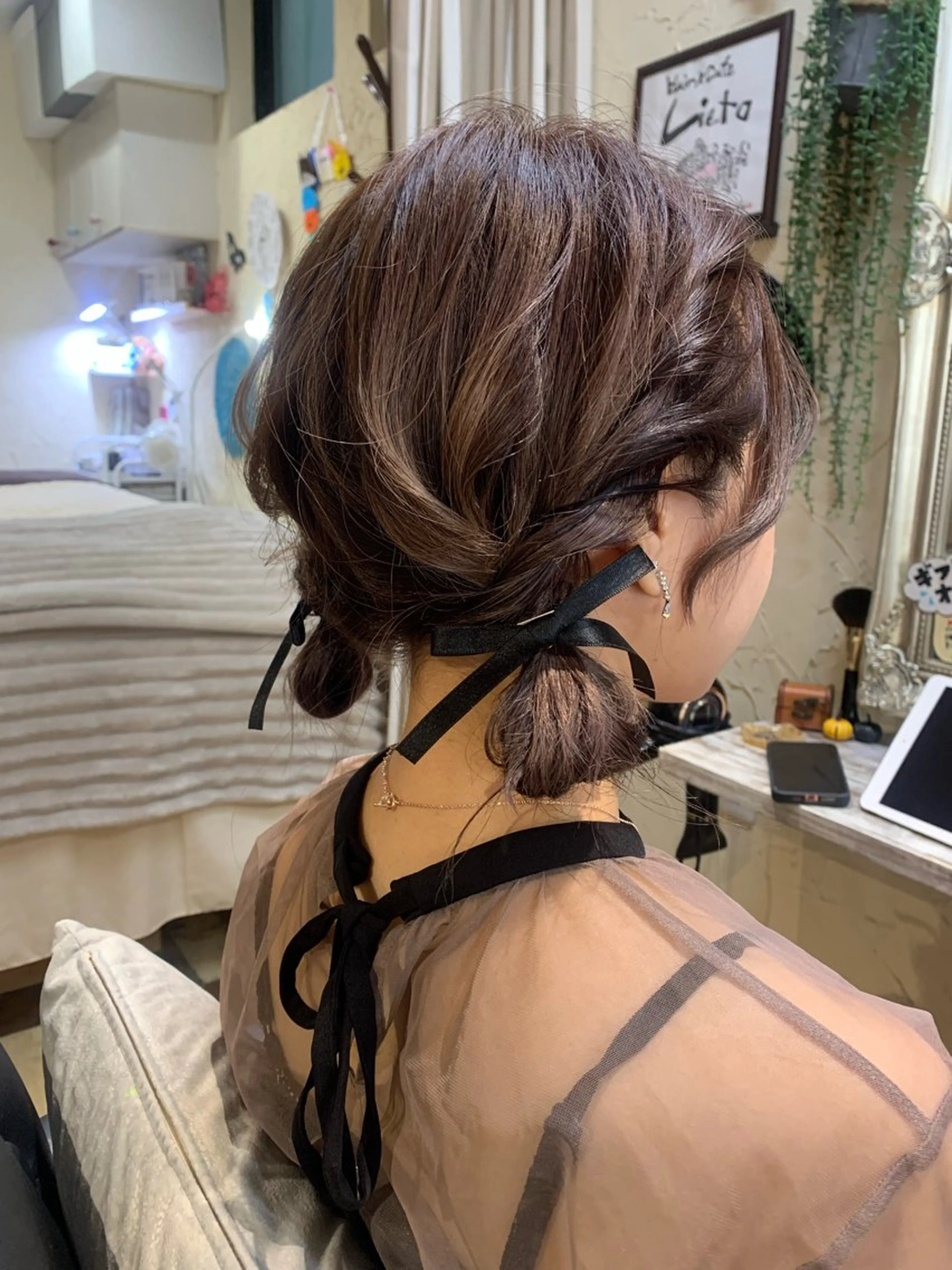 ミディアム ヘアセット 林 友美のヘアスタイル