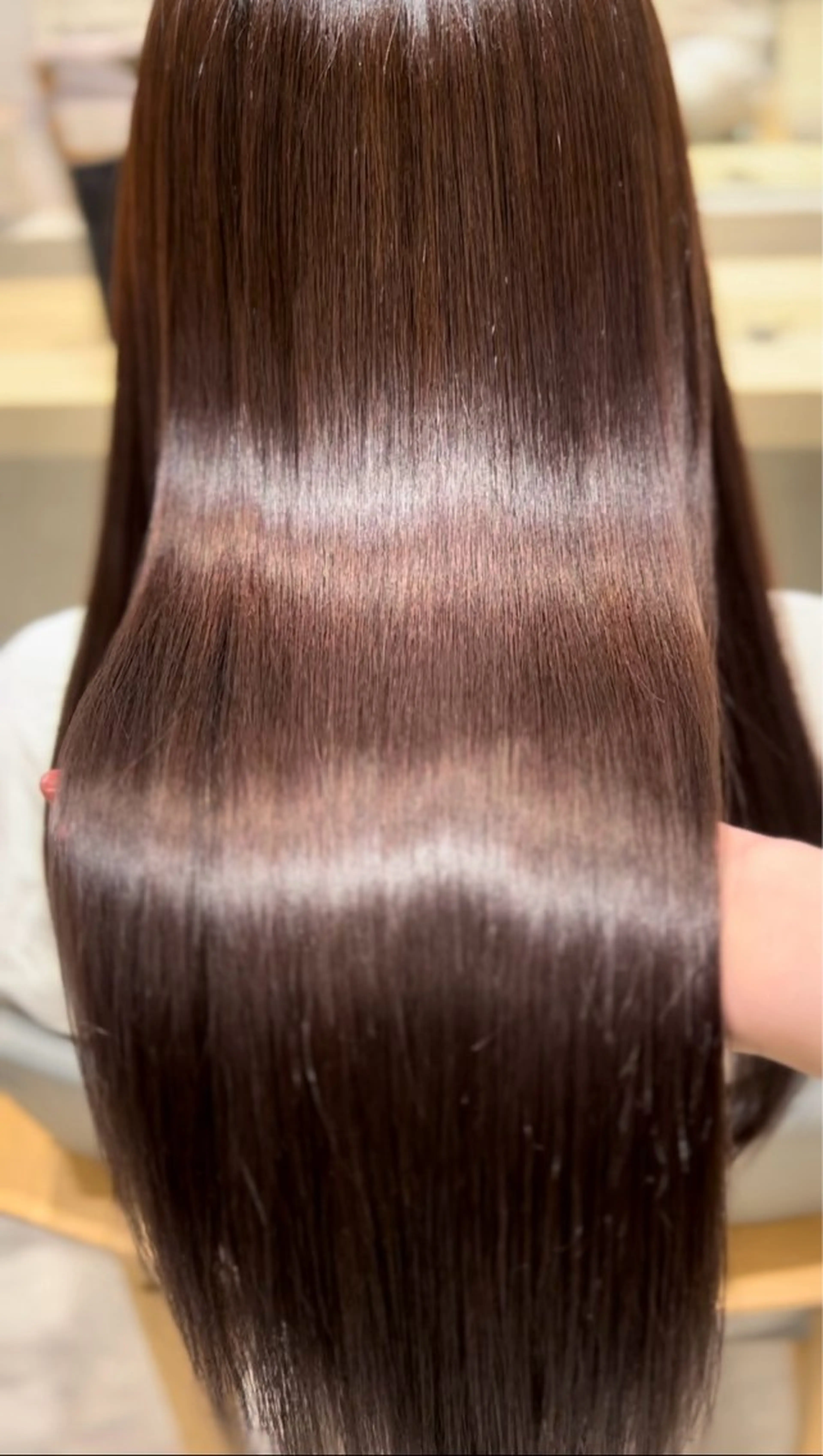 ロング カラー ブラウンカラー ラベンダーカラー 髪質改善 縮毛矯正 LOVEST Rihoのヘアスタイル