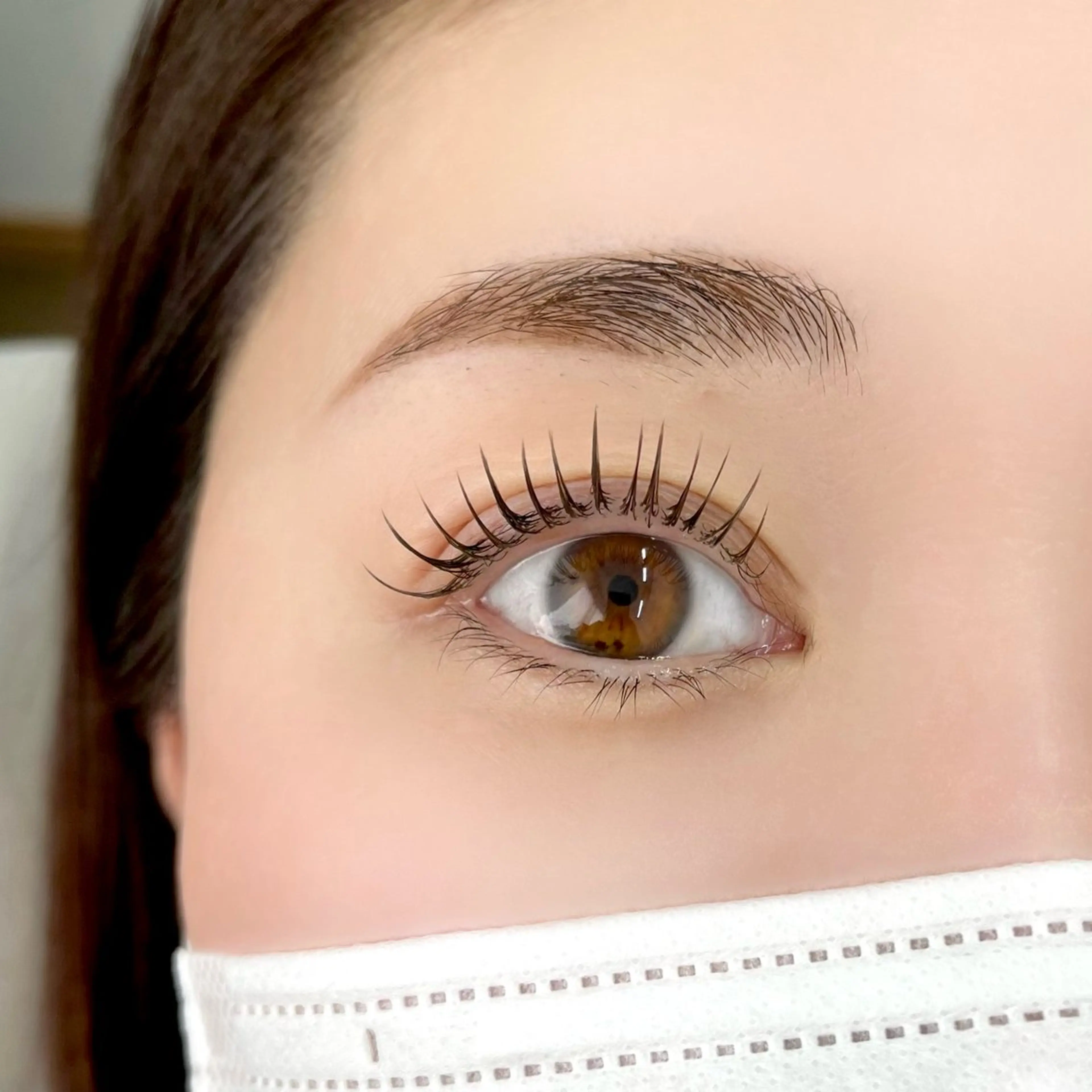 【−10歳目元✨束感まつげが簡単】アンドヘルシー80本（エクステ＋パーマ）他店エクステオフなしの写真
