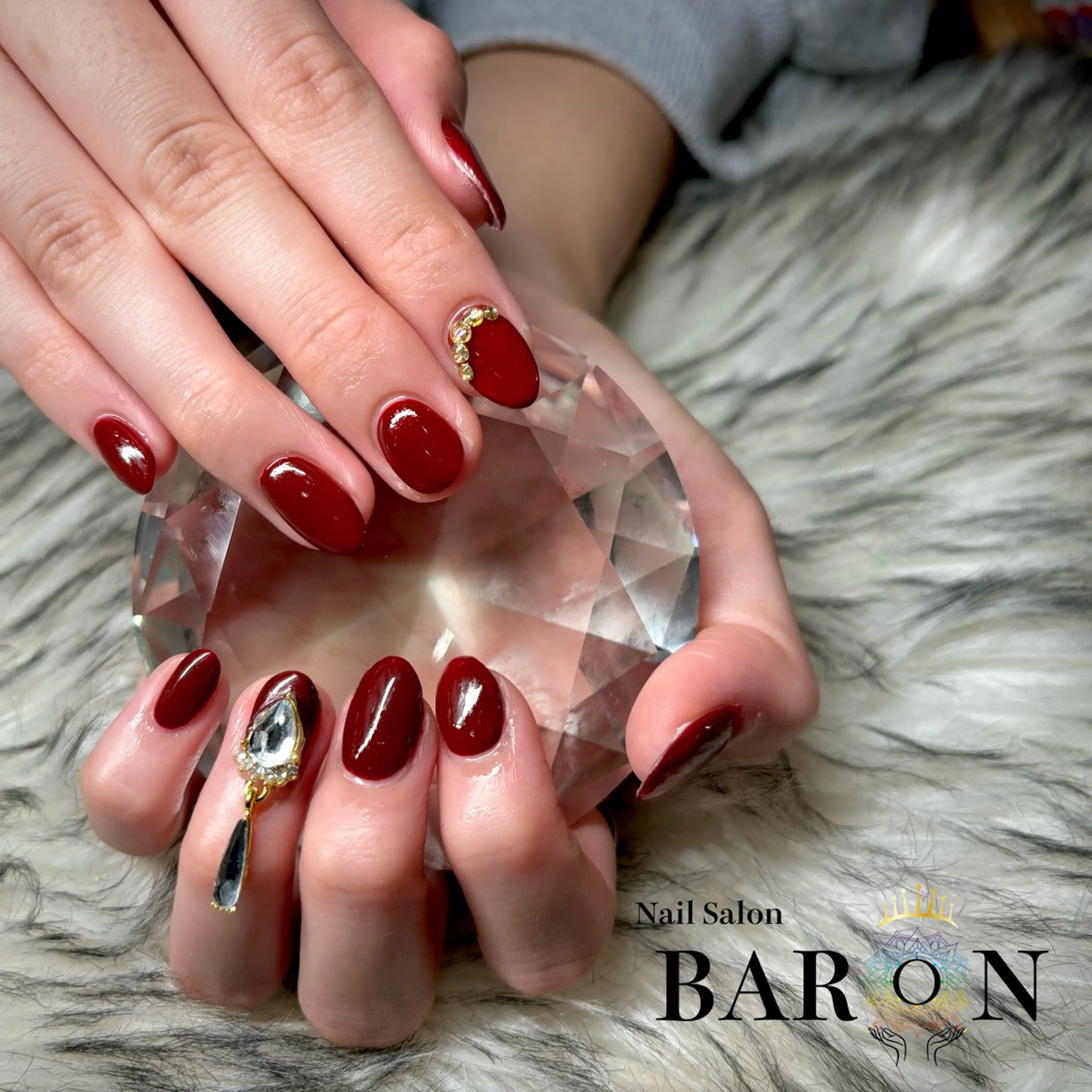 ネイル ストーンネイル ♛BARON♛ MANAのネイルデザイン